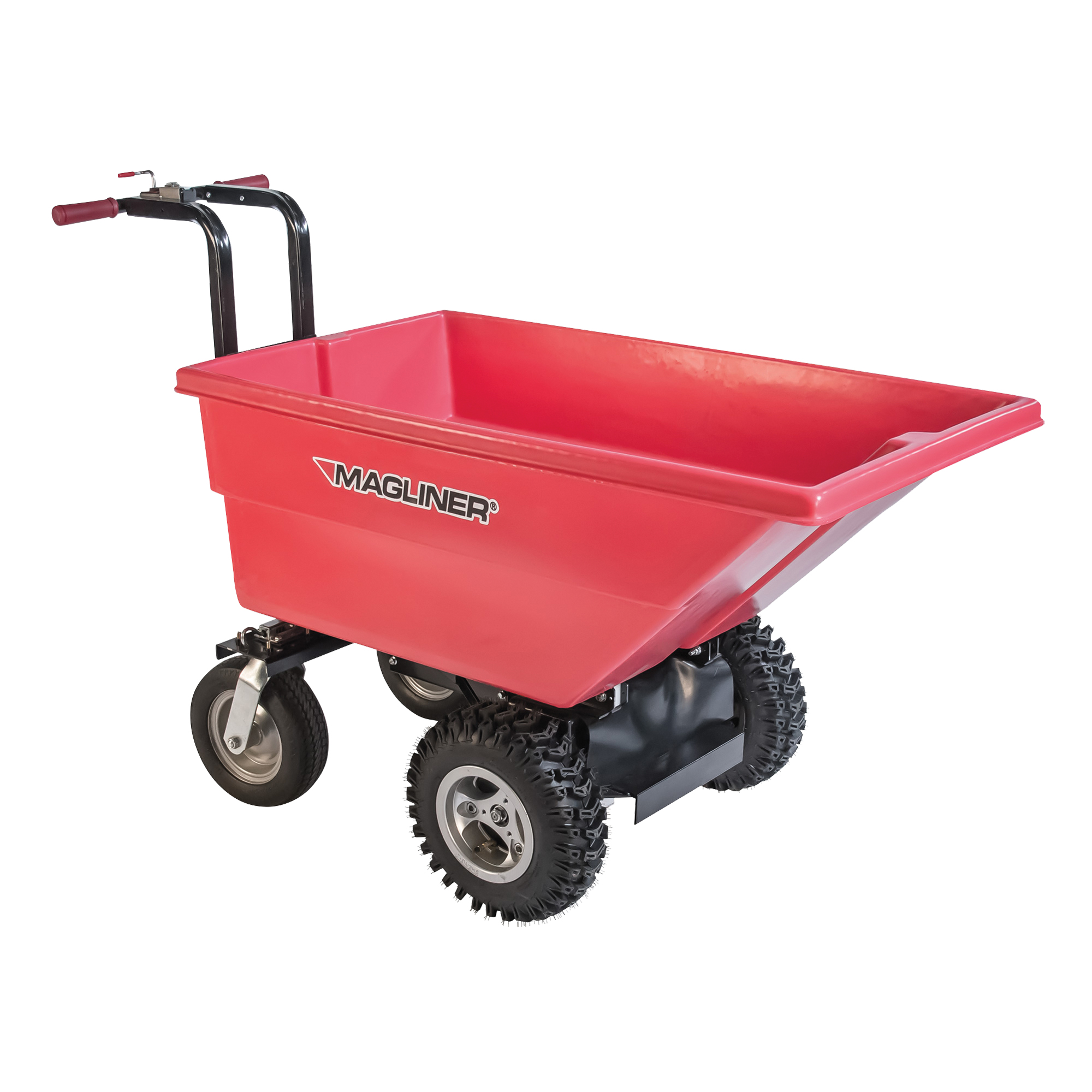 Chariot à bascule motorisé, Capacité 6 cu.ft., 40" h x 25" la x 56" p