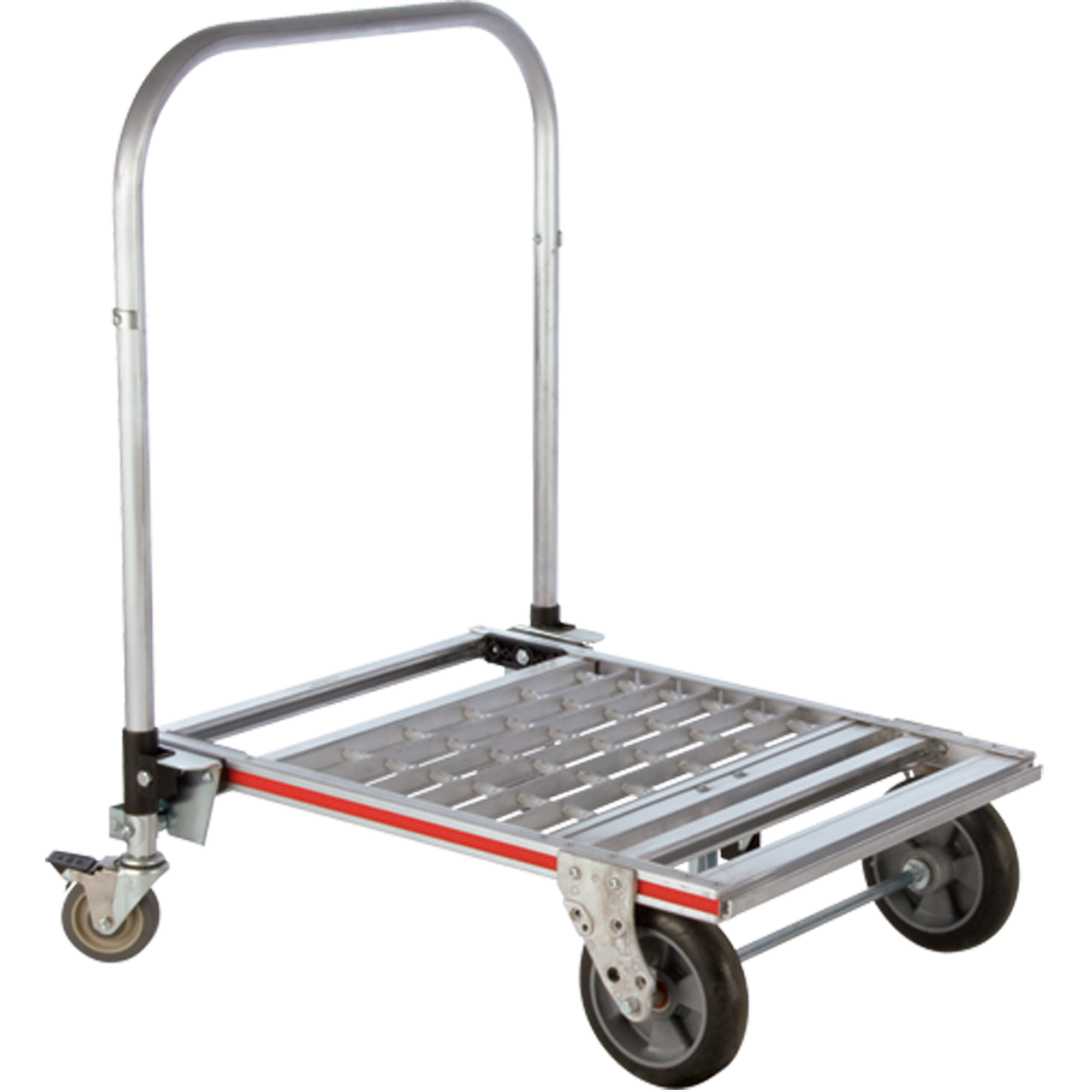 Chariot à plateforme repliable à quatre roues, Aluminium, 750 lb, 31" lo x 23-1/4" la, Hauteur 39"