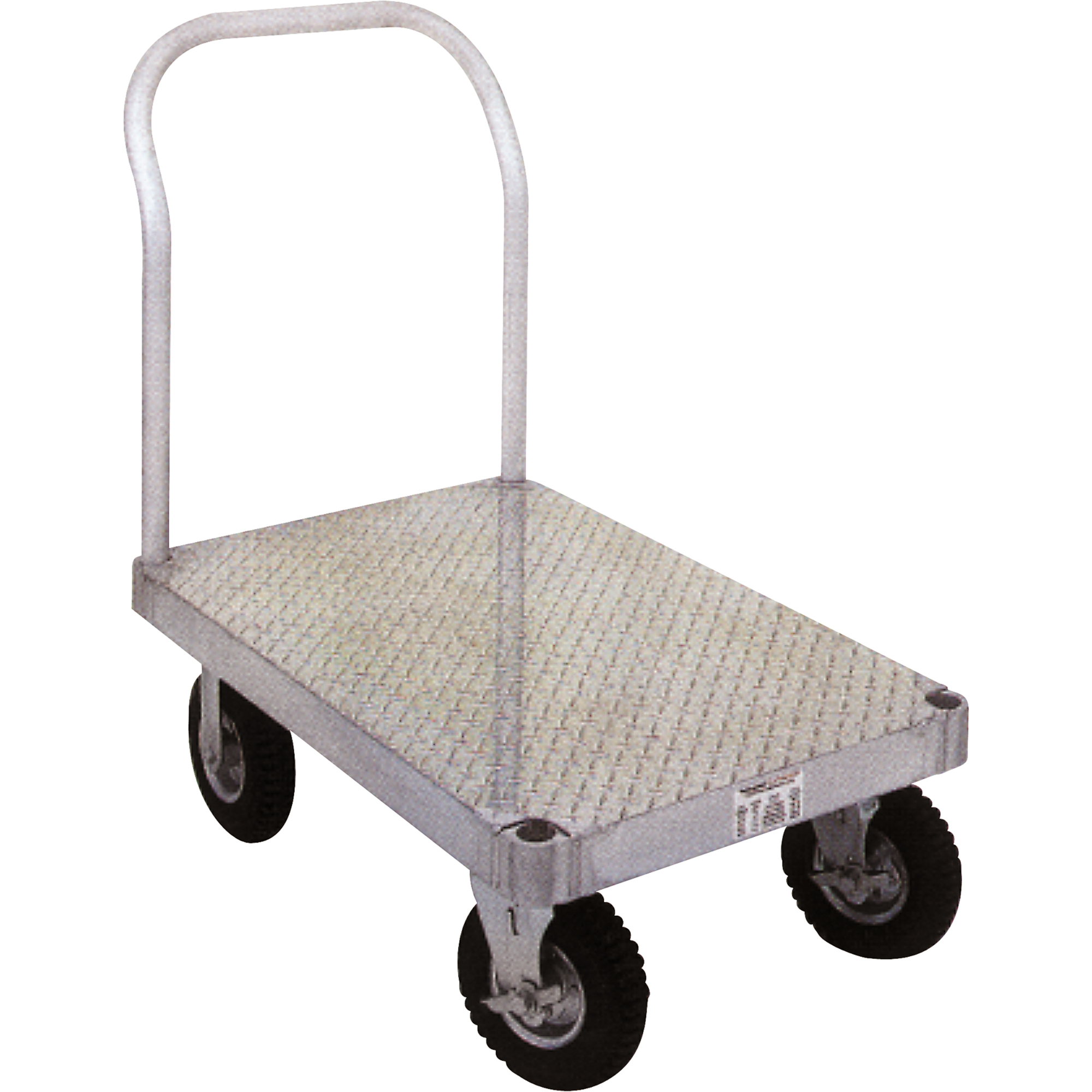 Diable en aluminium, 24" la x 36" lo, 2000 lb cap, Roues Caoutchouc
