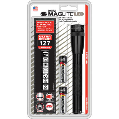 Lampes de poche MiniMD, DEL, 97 lumens, Piles AA