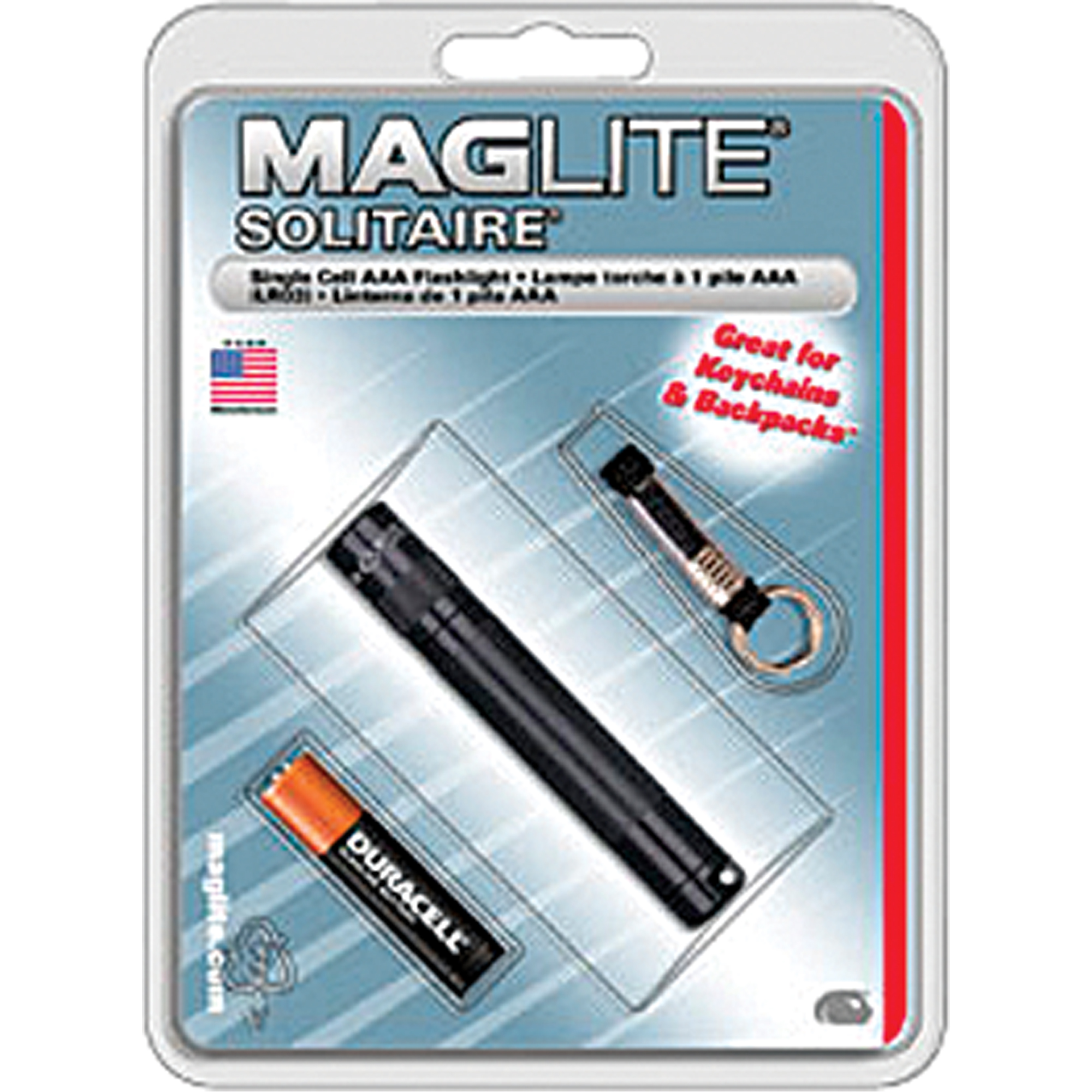 Lampes de poche SolitaireMD, Incandescente, 2 lumens, Piles AAA