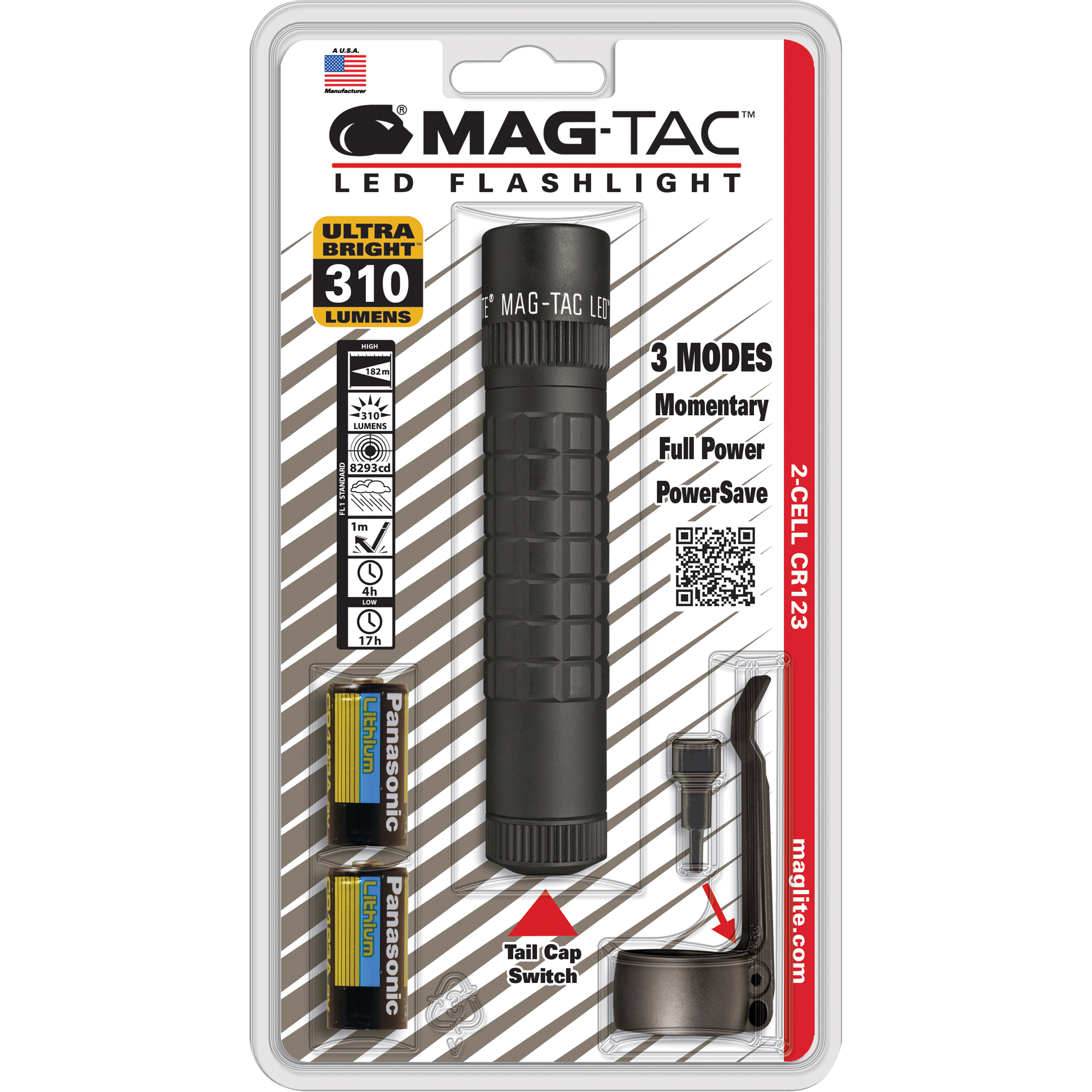 Lampes de poche tactiques Mag-TacMC, DEL, 310 lumens, Piles CR123 – Image 2