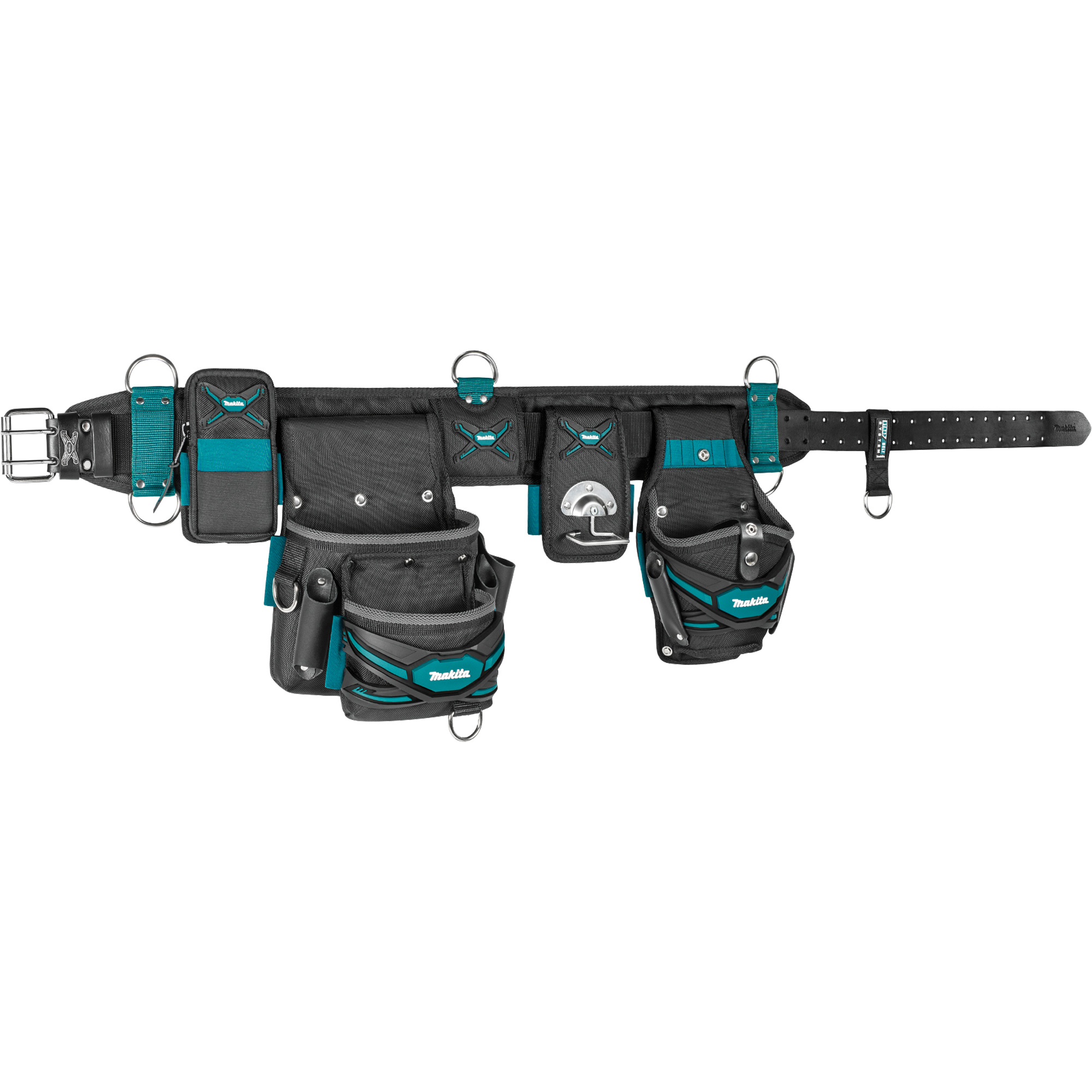 Ceinture porte-outils lourde TH3 complète, Polyester, Bleu/Gris