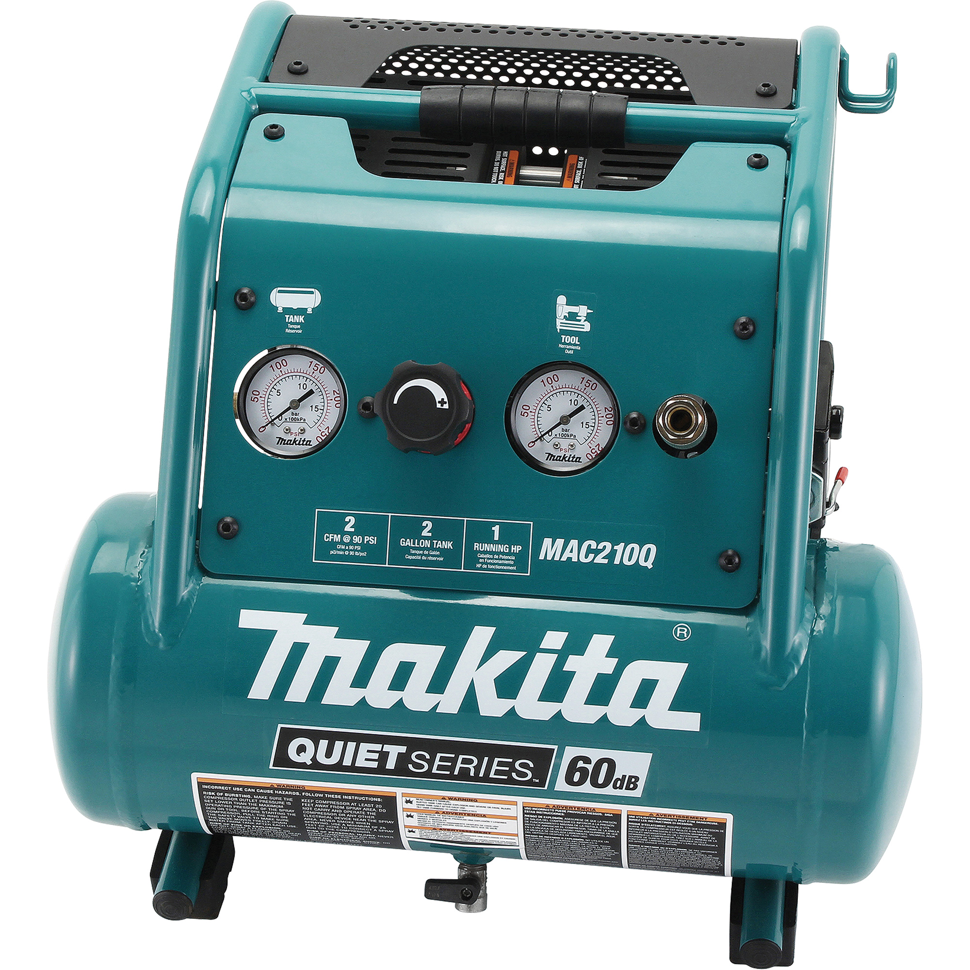 Compresseur d'air série Quiet, Électrique, 2 gal. (2,4 gal. US), 135 PSI, 120/1 V