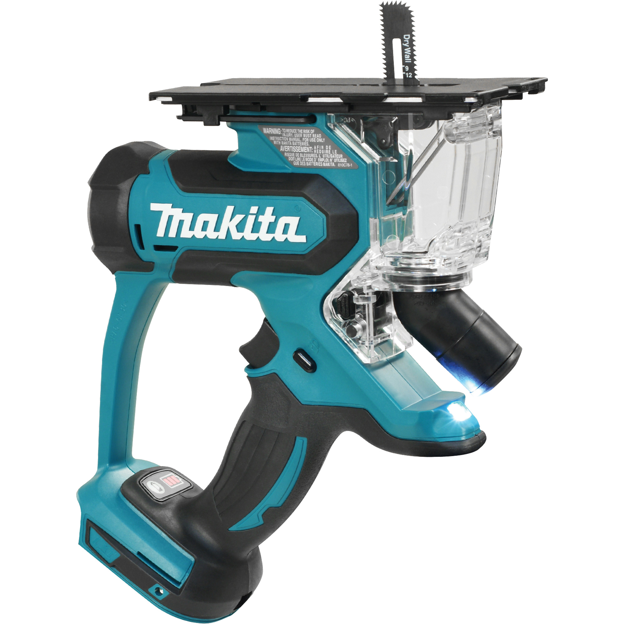 Découpeuse de placoplatre (outil seulement), 18 V, Lithium-ion, 0-6000 coups/min, 1/4" Longueur de la course