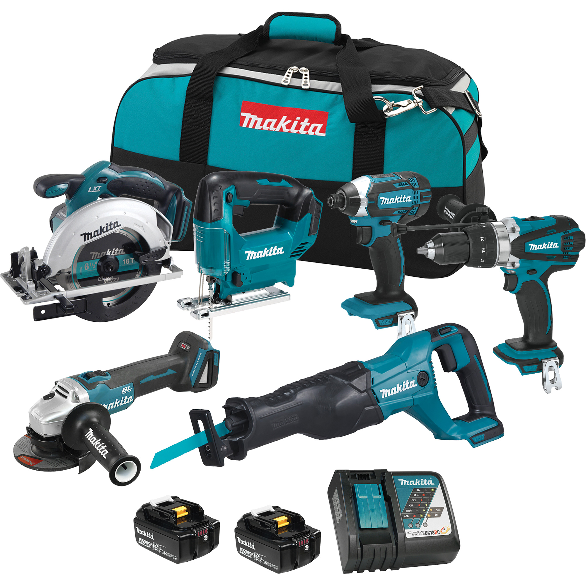 Ensemble 6 outils LXT, Lithium-ion, 18 V