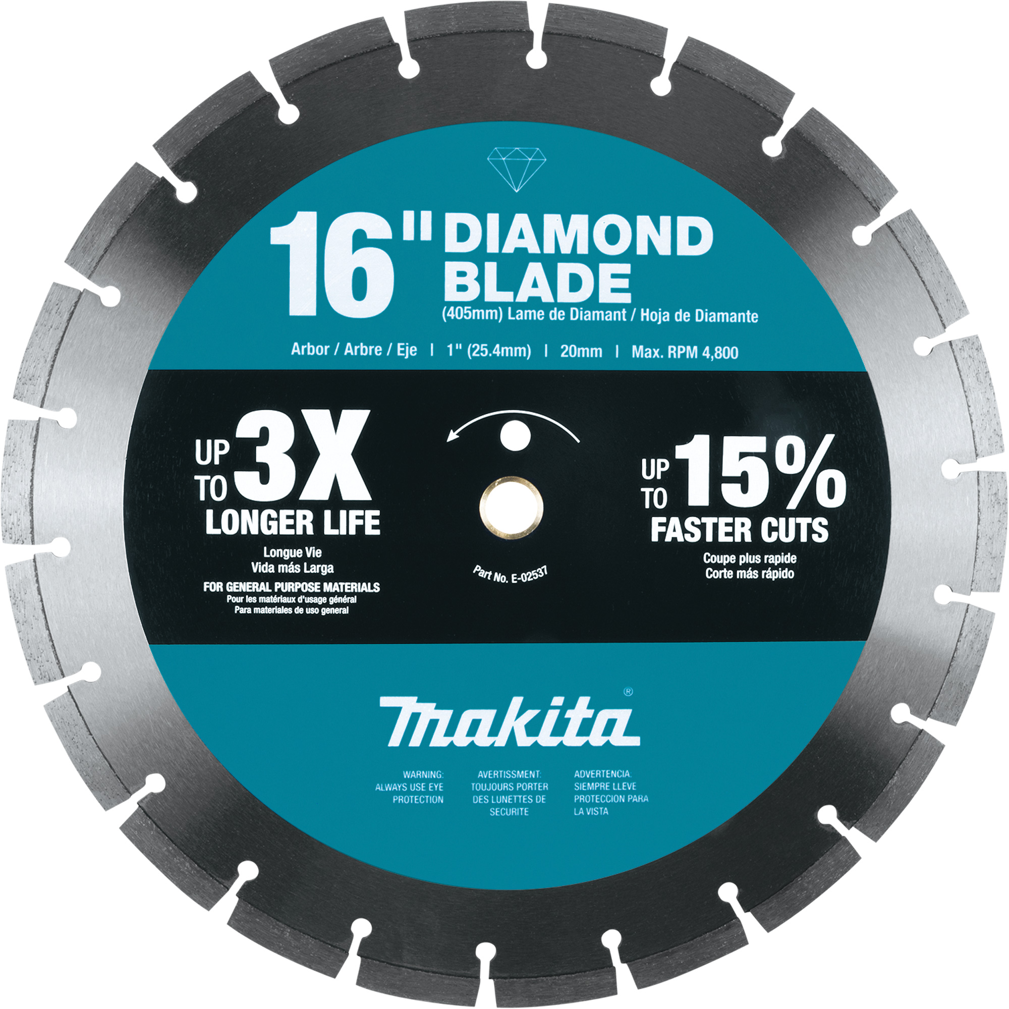 Lame diamant à bordure segmentée