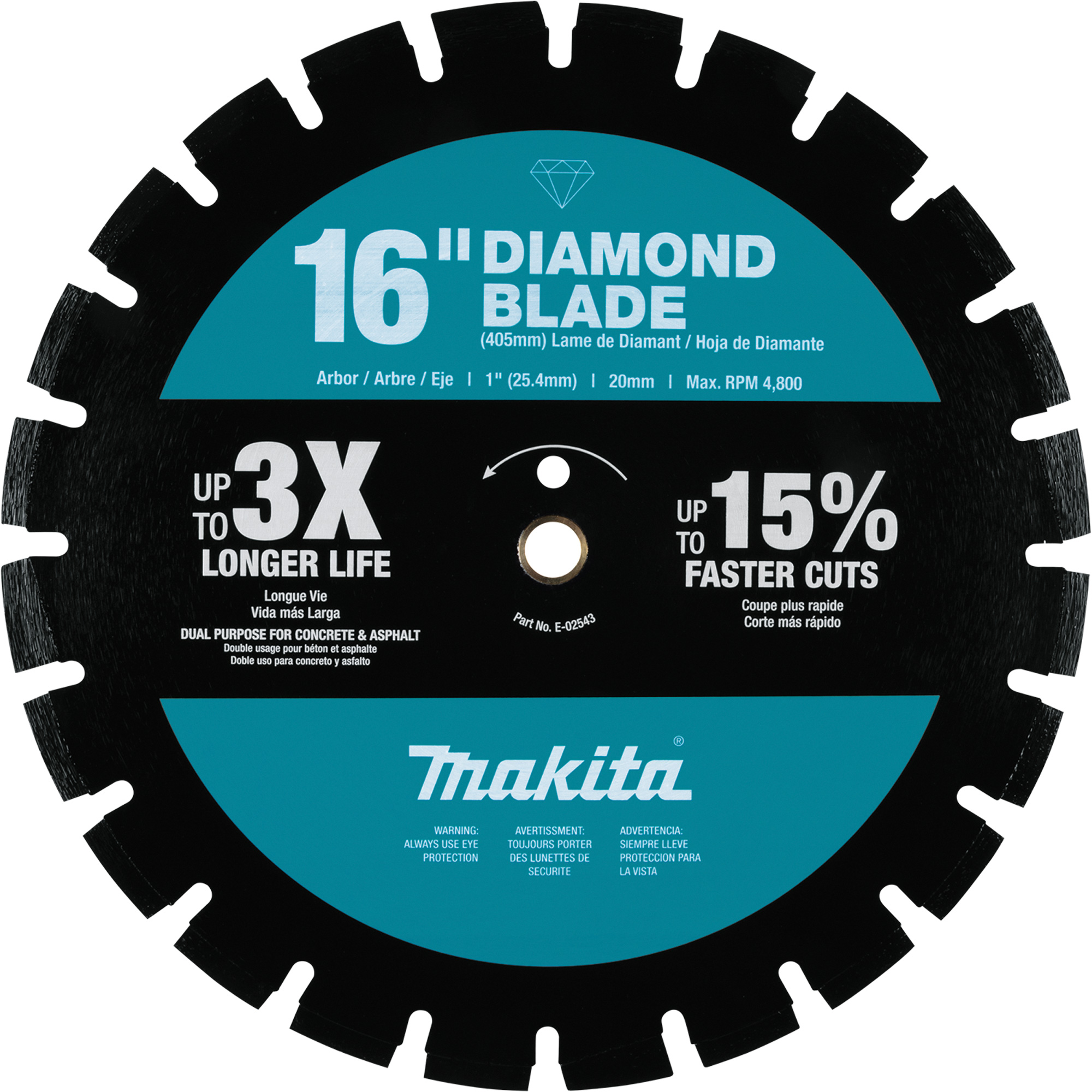 Lame diamant à bordure segmentée