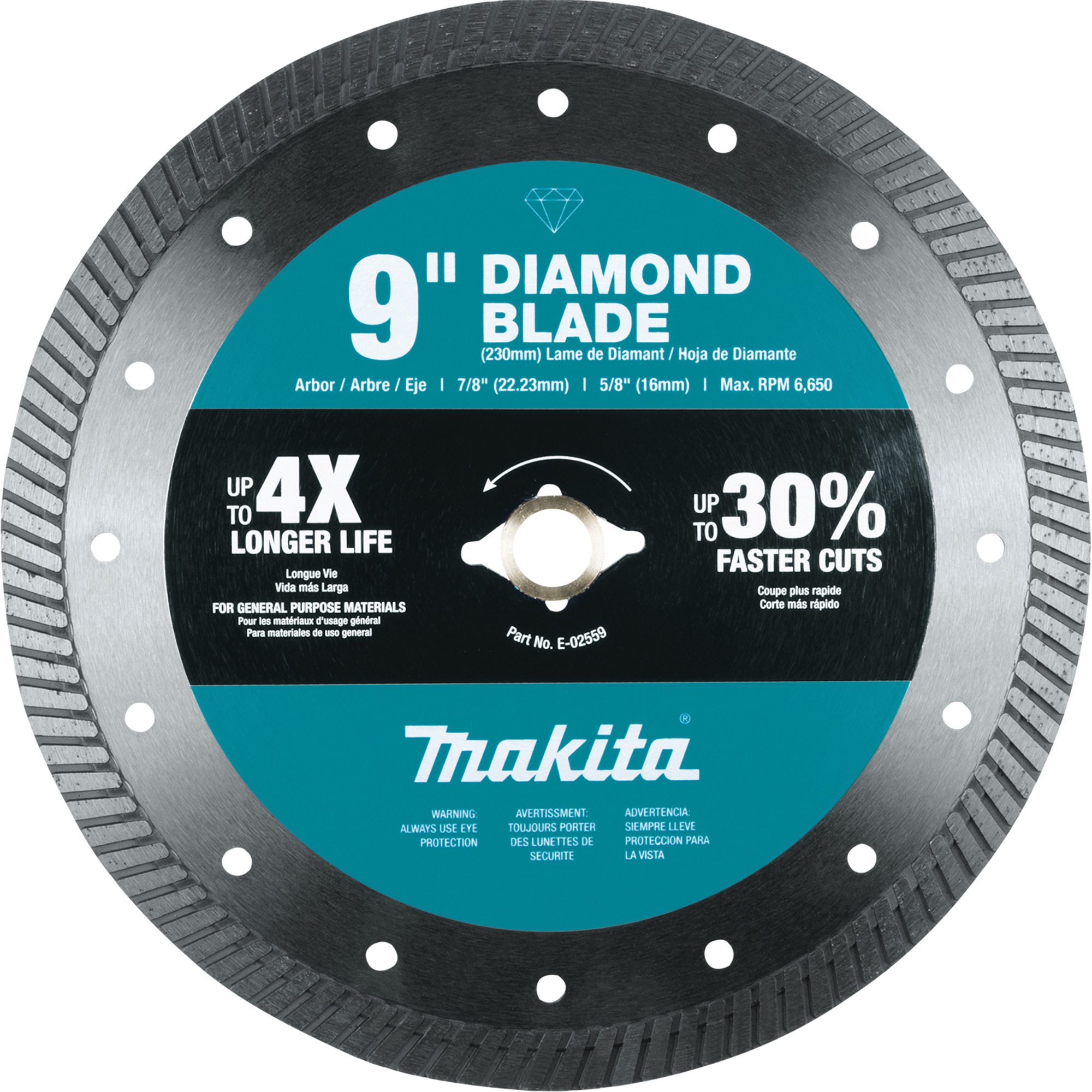Lame diamant turbo