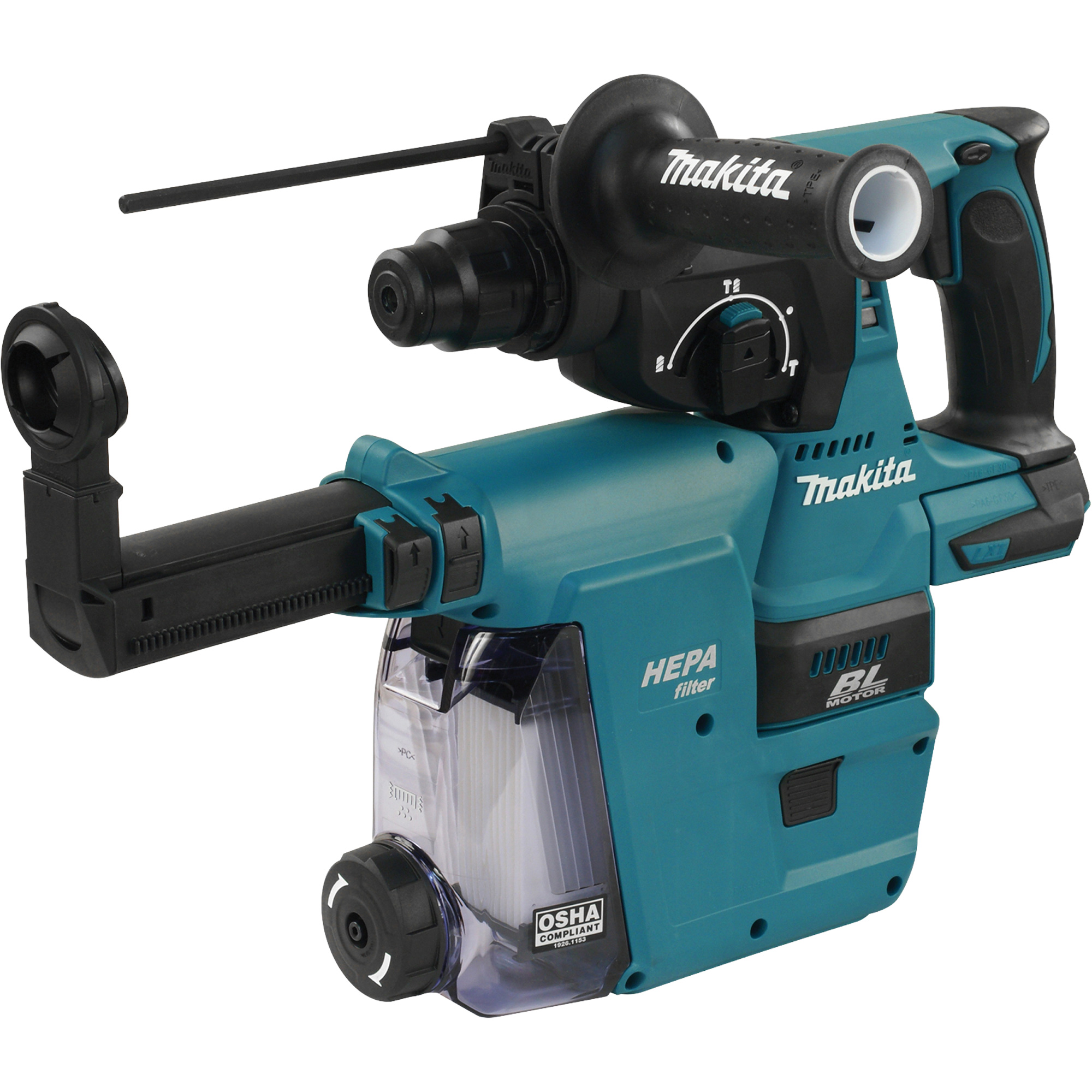 Marteau perforateur rotatif sans balais SDS-PLUS LXT avec DX06 (outil seul), 15/16", 0-4700 Coups/min, 0-950 Tr/min, 1,8 lb-pi