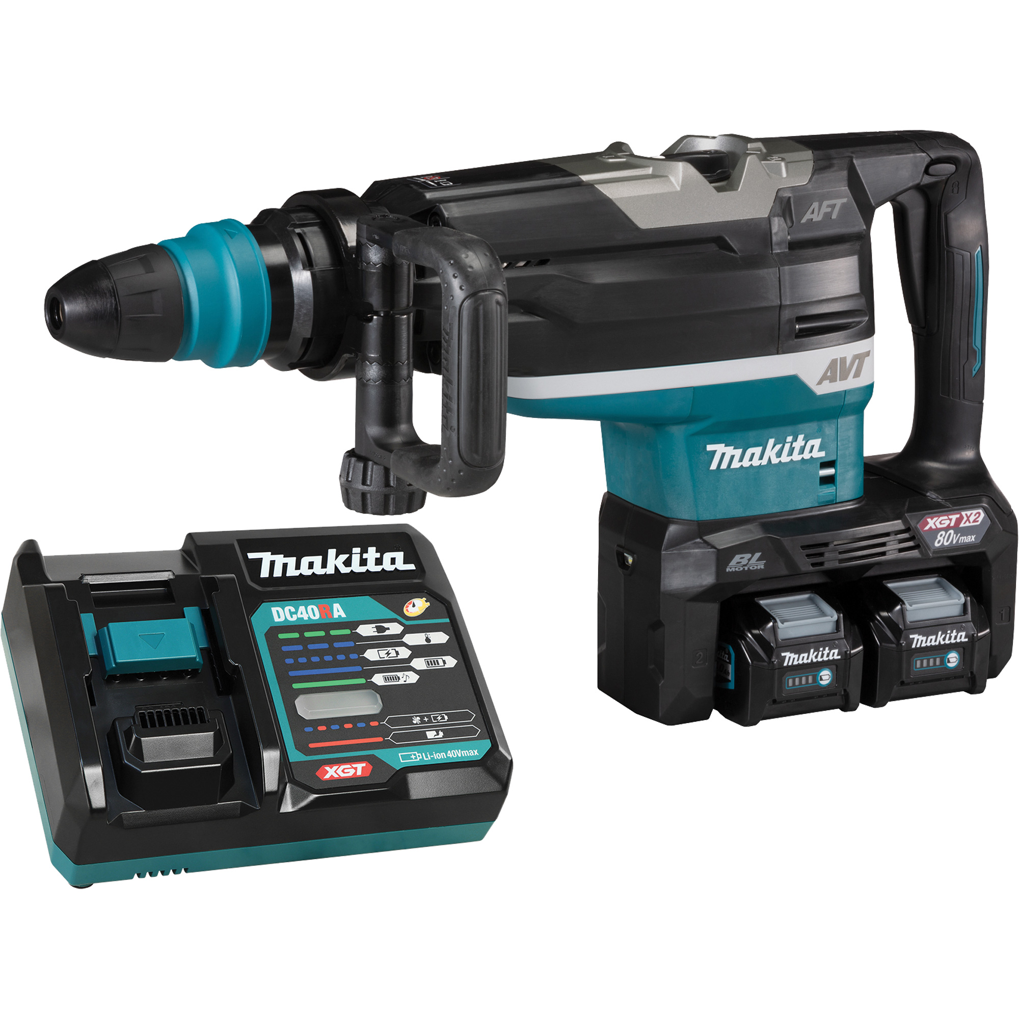 Marteau rotatif sans fil avec moteur sans balai XGT SDS-Max, 80 V, 2", 16 lb-pi, 150-310 tr/min