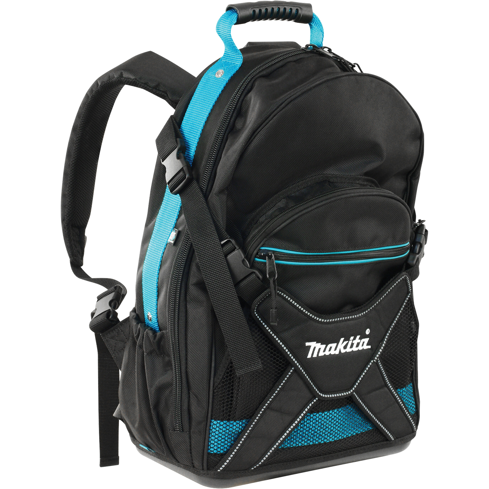 Sac à dos de chantier, 9-1/2" lo x 15" la, Noir/Bleu, Polyester