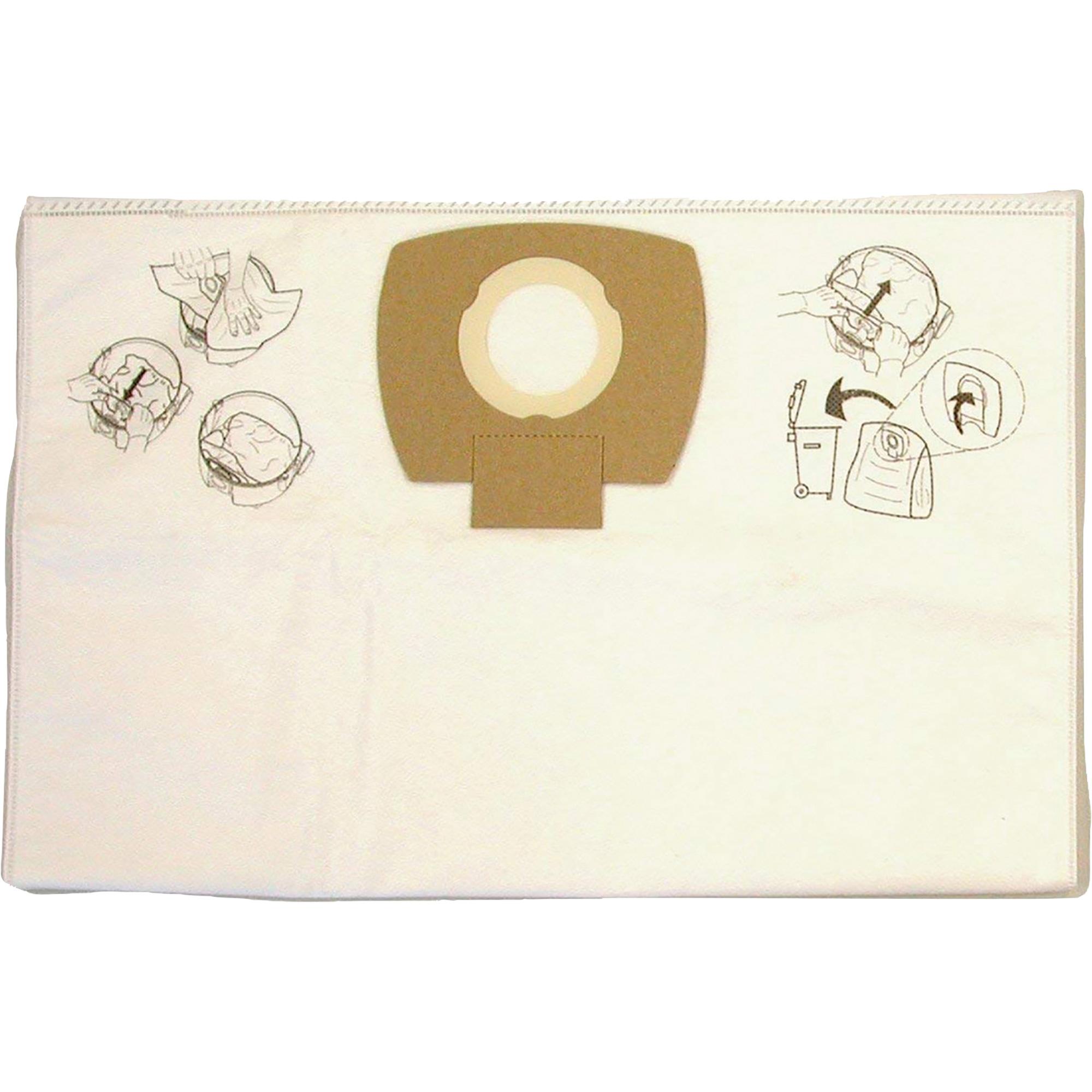 Sacs-filtre en papier pour aspirateur, 8 gal. US