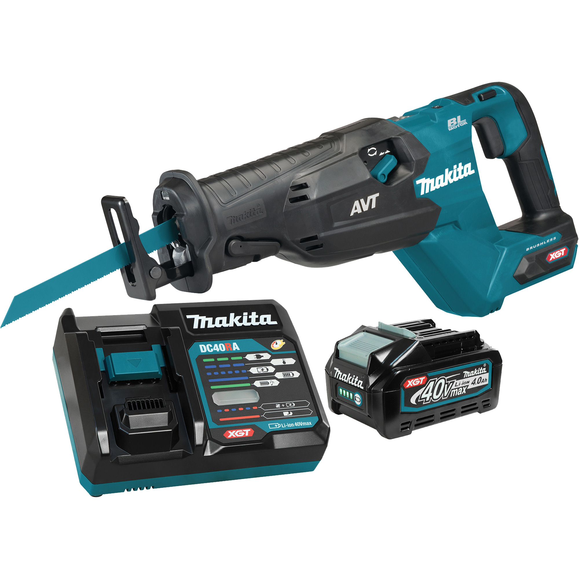 Scie alternative sans fil avec moteur sans balai XGT, 40 V, Lithium-ion Bloc-pile, 0-3000 coups/min