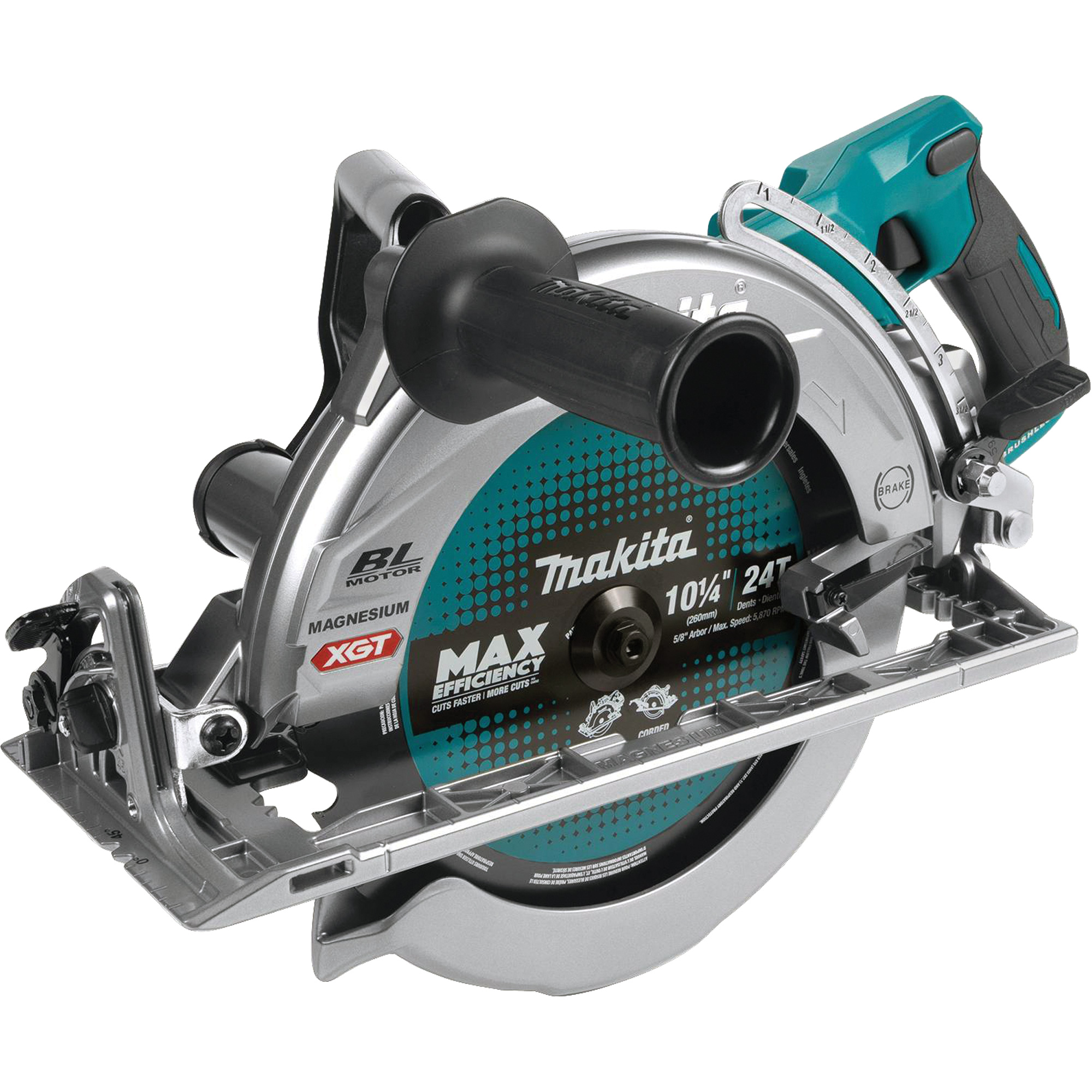 Scie circulaire avec moteur sans balai et poignée arrière XGT, 10-1/4", 40 V