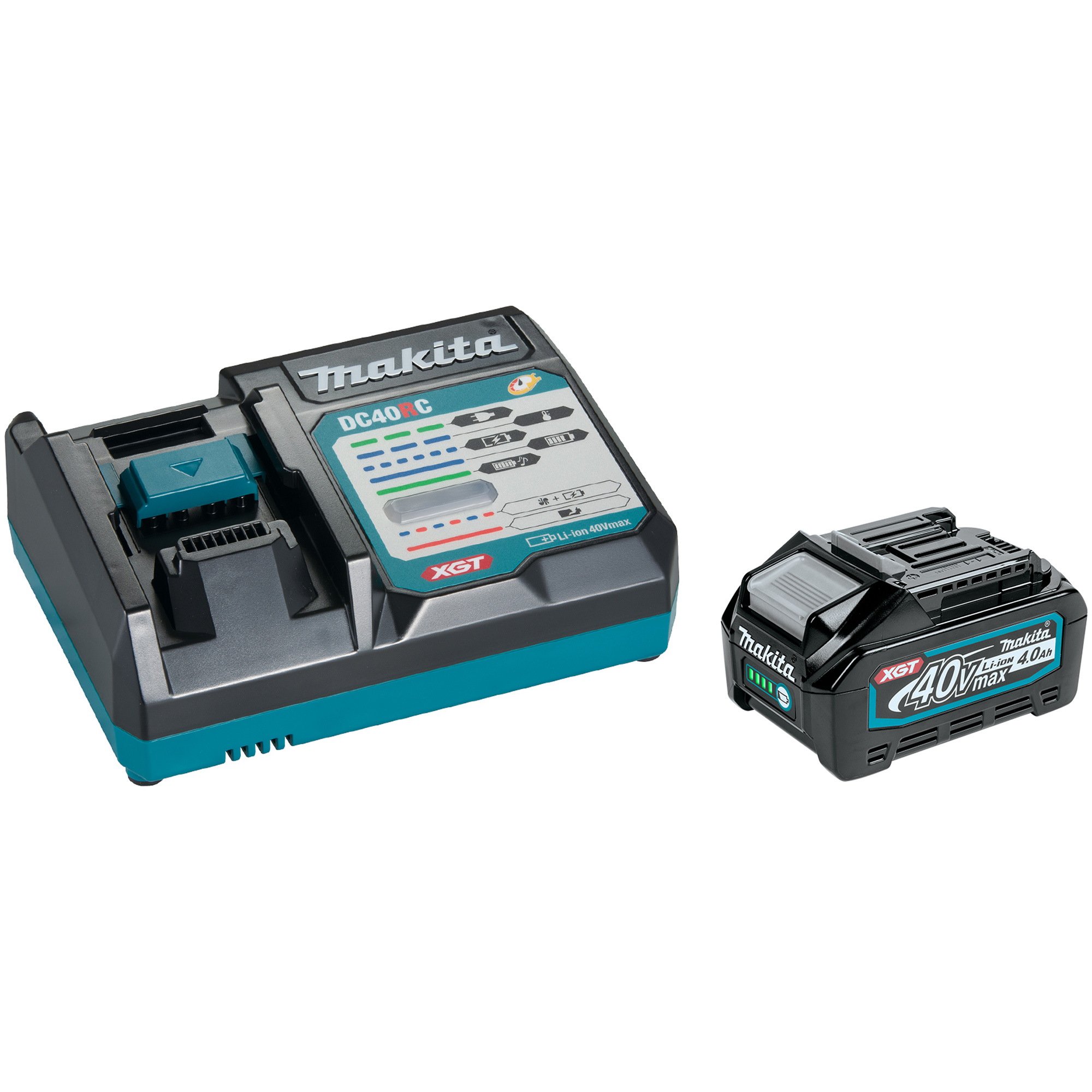 Trousse de démarrage avec chargeur rapide et batterie 4,0Ah 40Vmax XGT, 40 V, Lithium-ion