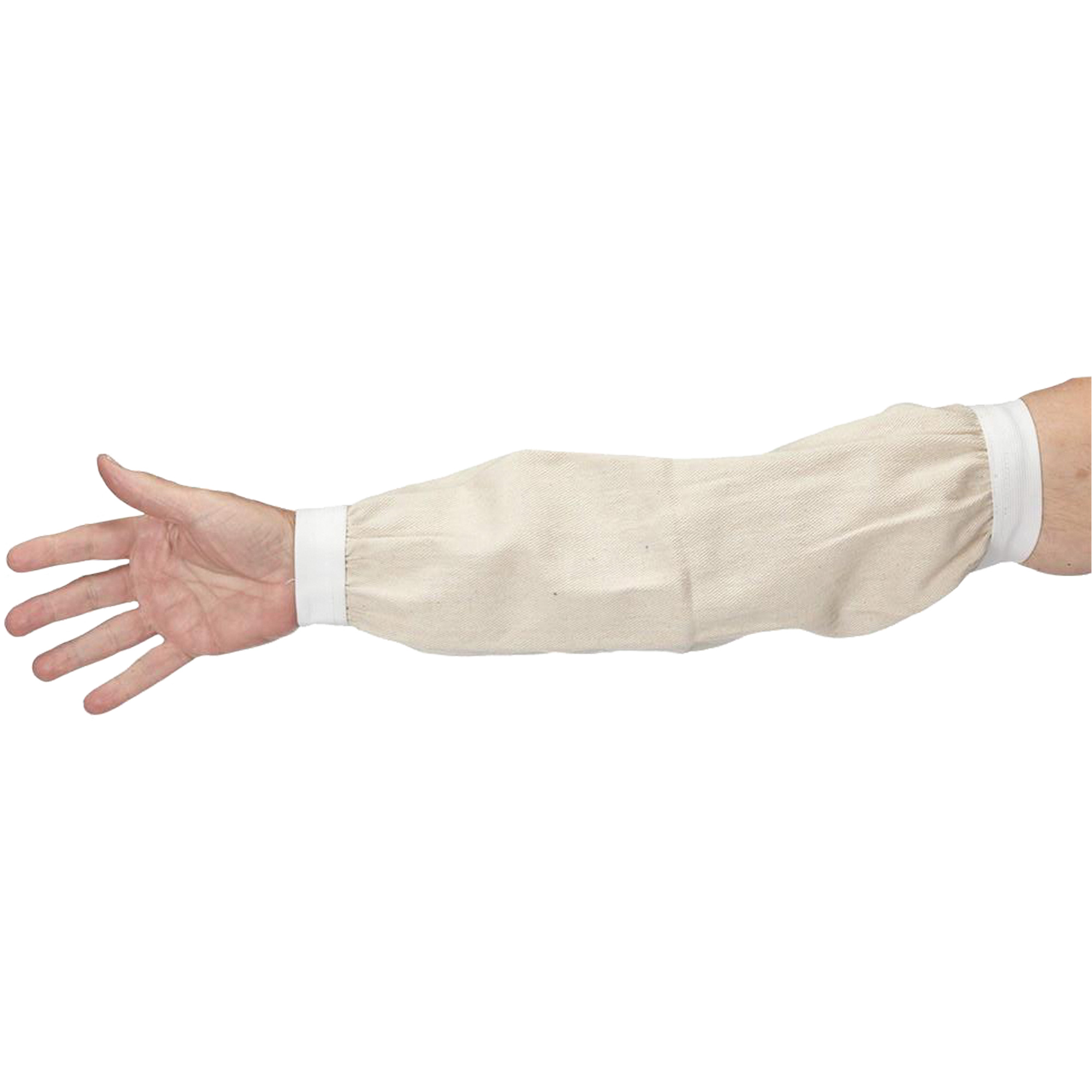 Manchettes, 18", Coton, Blanc