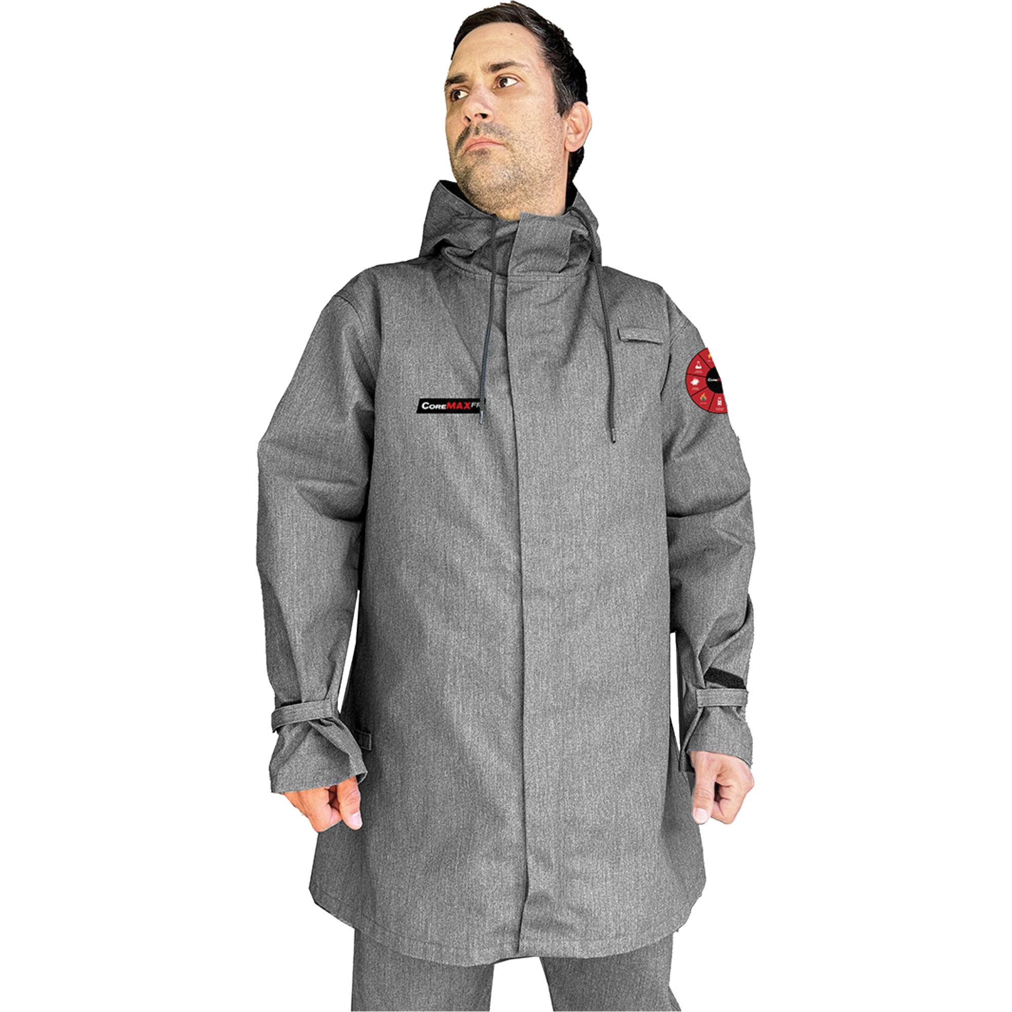 Manteau CoreMAX FR 35" avec capuchon attaché, 2T-Grand, Gris