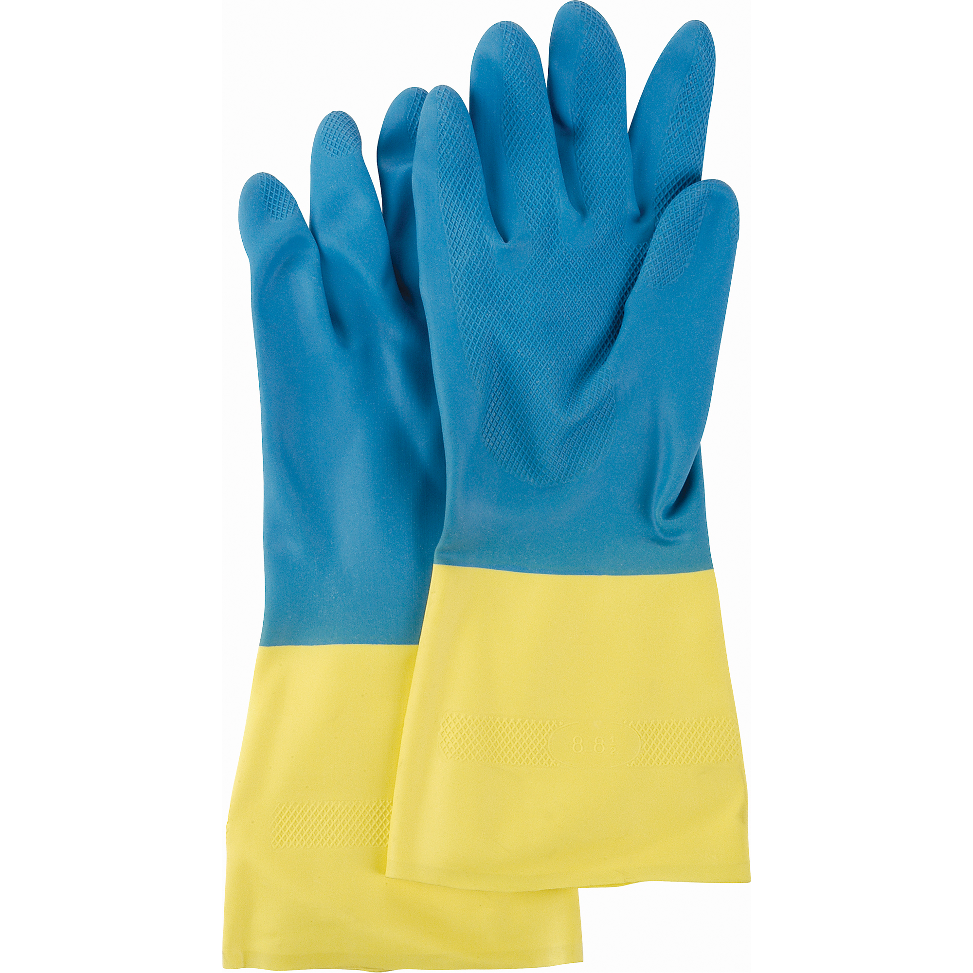 Gants deux tons NS53, Taille T-Grand/10, 13" lo, Néoprène/Latex de caoutchouc, Doublure en Ouatée, 28 mils