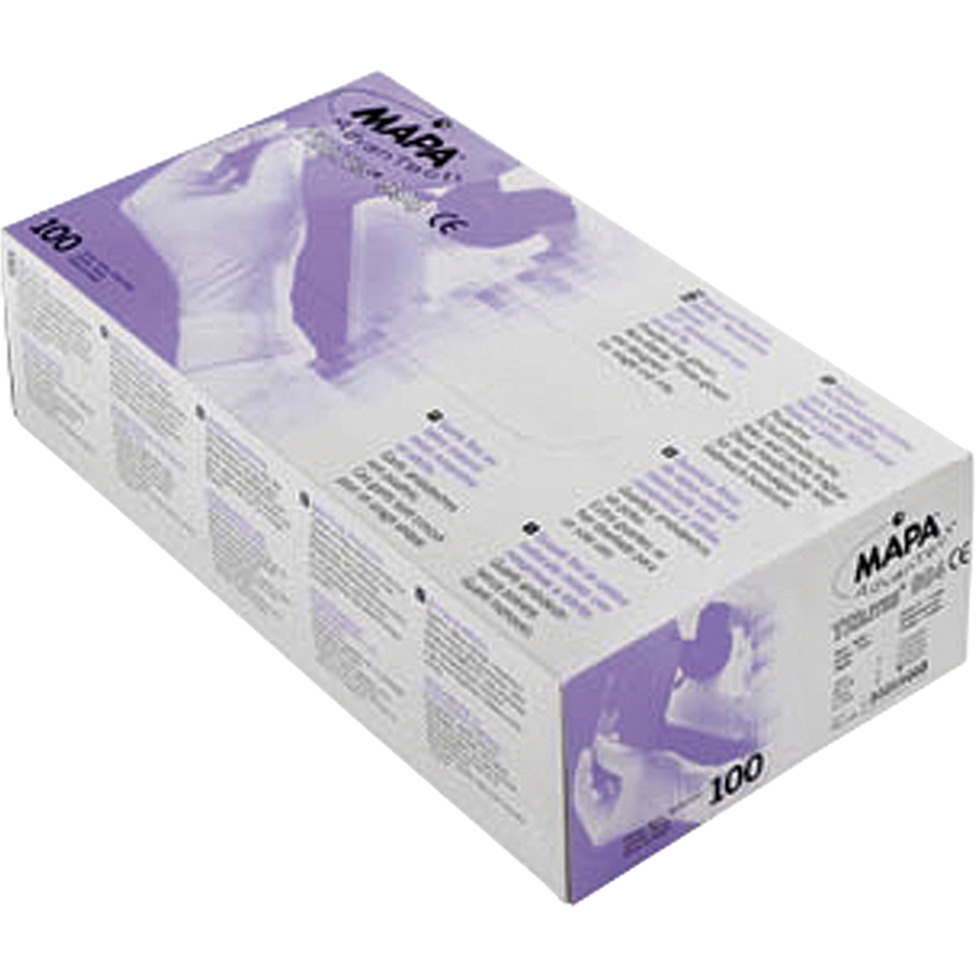 Gants en polymère triple couche TrilitesMD, Grand, Latex/Néoprène/Nitrile, 6 mils, Sans poudre, Mauve