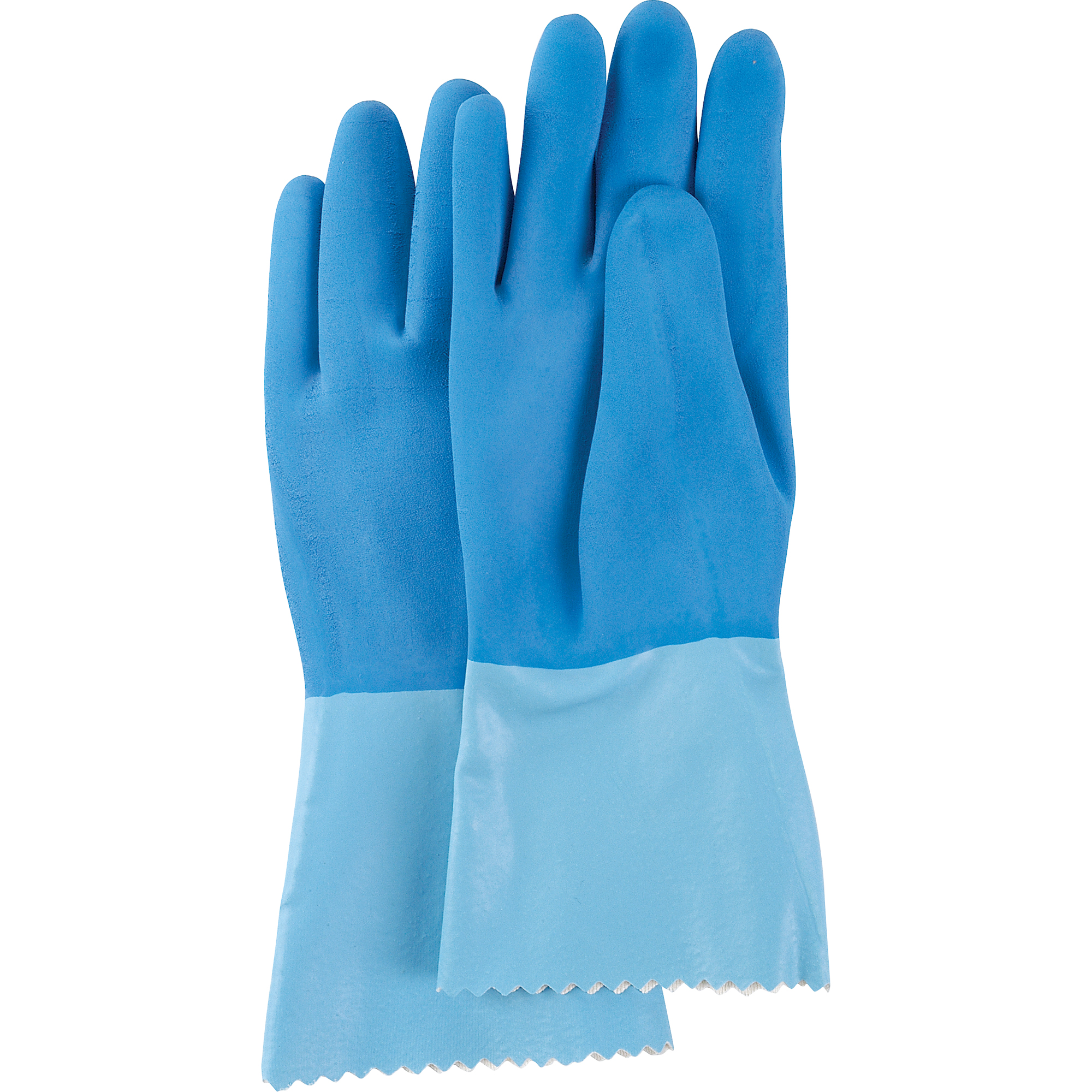 Gants lourds Blue-GripMC, Taille 6/Petit, 12" lo, Latex de caoutchouc, Doublure en Interlock, 45 mils