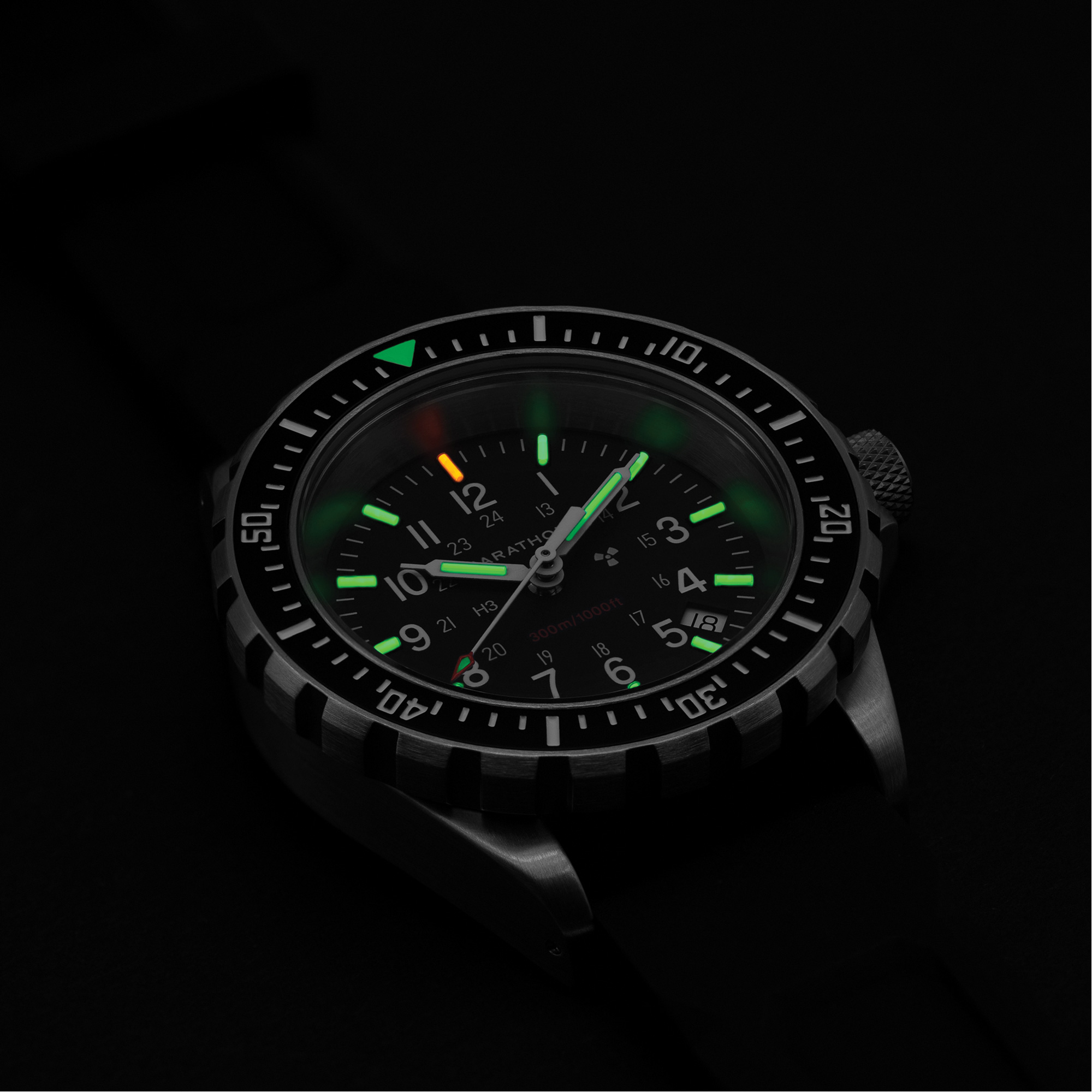 Grande montre automatique de plongée, Numérique, À piles, 41 mm, Noir – Image 3