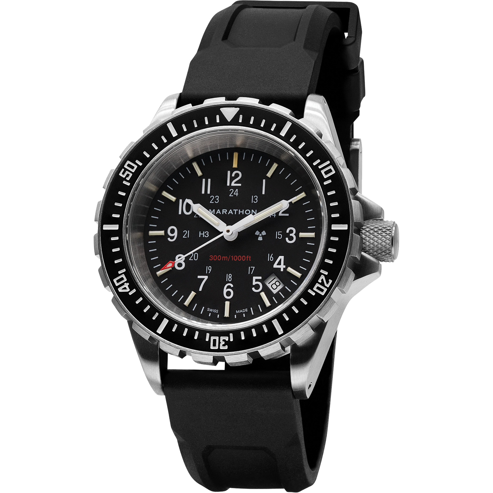 Grande montre automatique de plongée, Numérique, À piles, 41 mm, Noir – Image 4