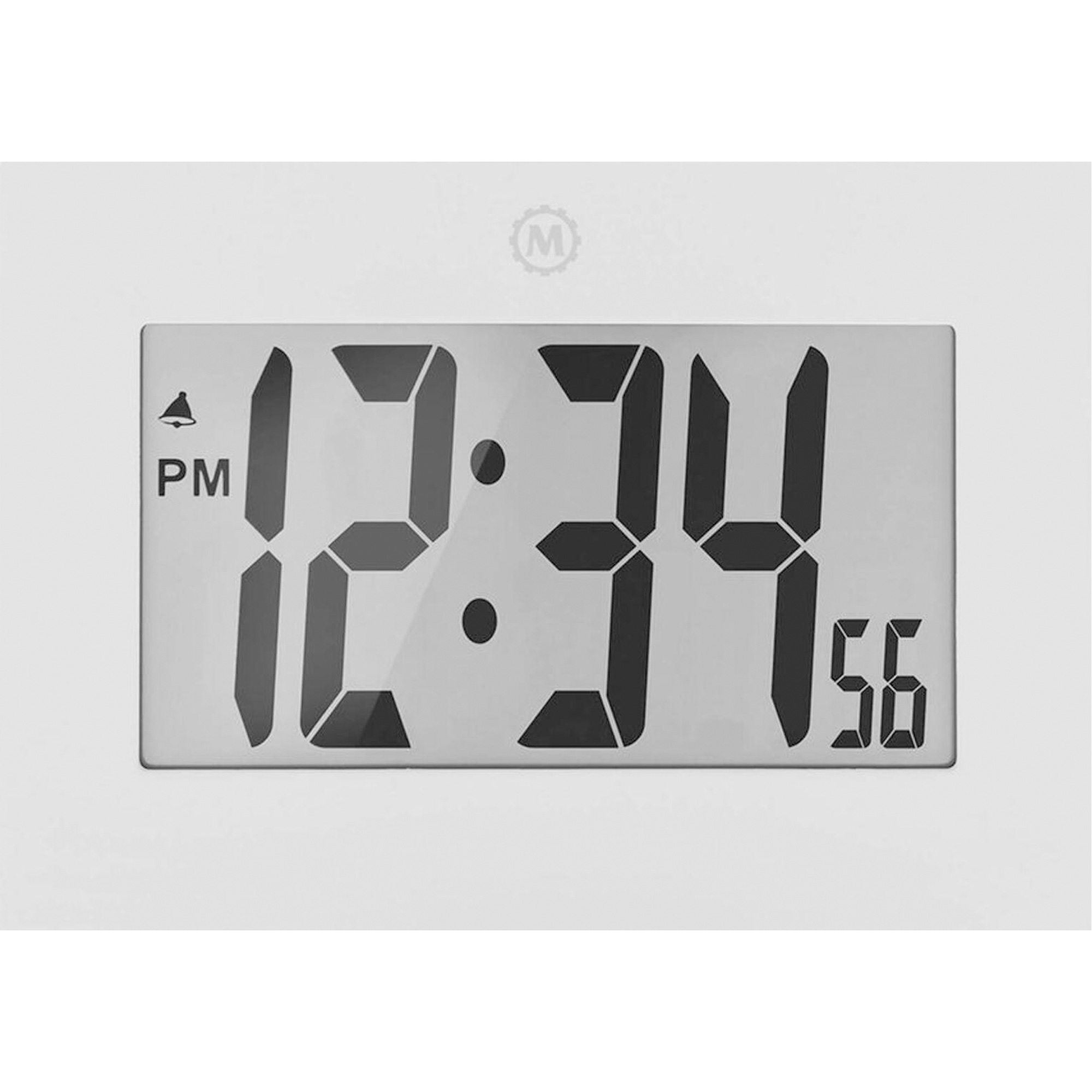 Horloge à grand cadre, Numérique, À piles, 9" la x 1" p x 6,5" h, Blanc