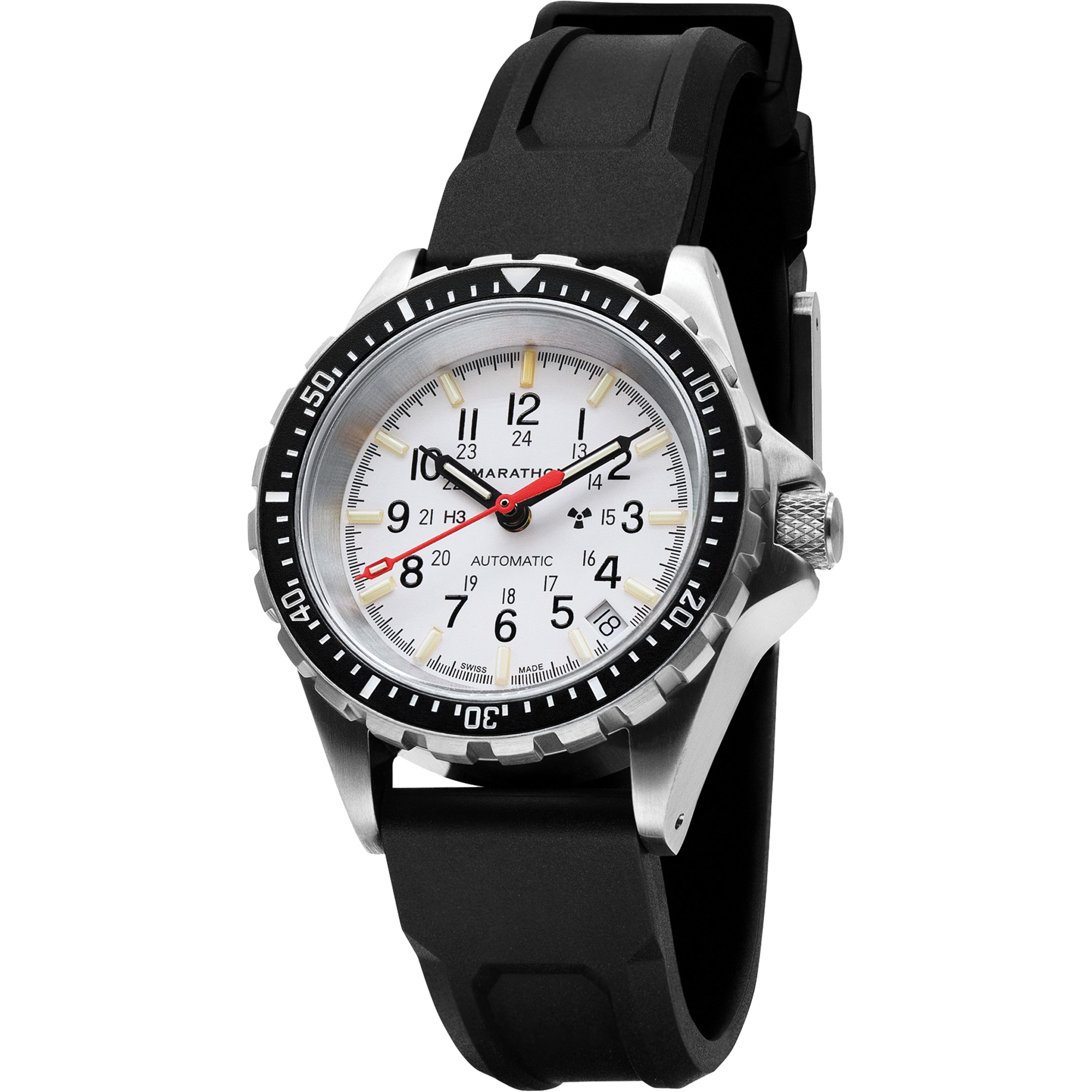 Montre automatique moyenne pour plongeur édition arctique, Numérique, À piles, 36 mm, Noir