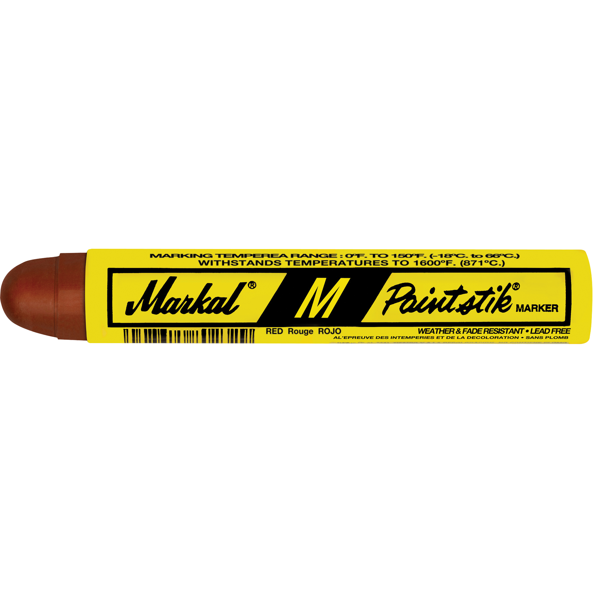 Bâton de peinture M PaintstickMD pour traitement à chaud, Bâton plein, Rouge