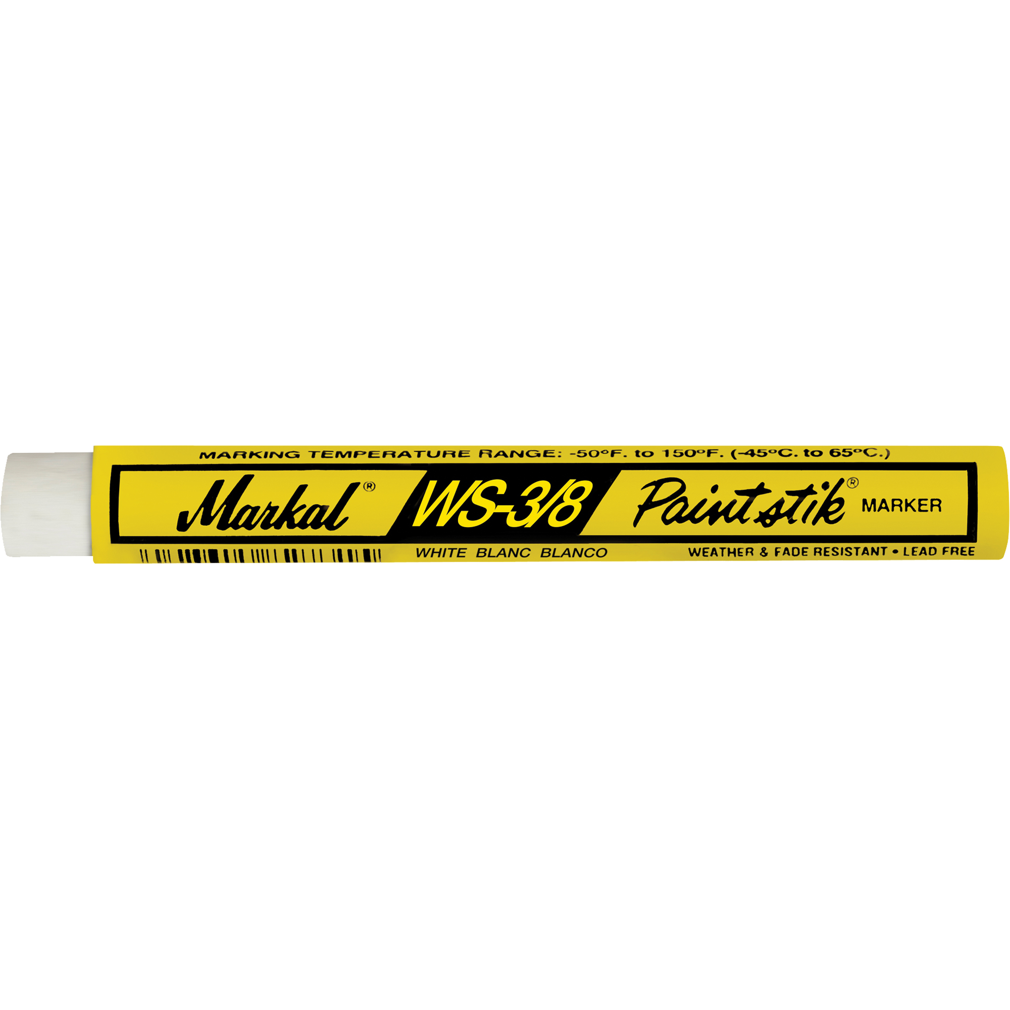 Bâton de peinture WS-3/8 PaintstikMD, Bâton plein, Blanc