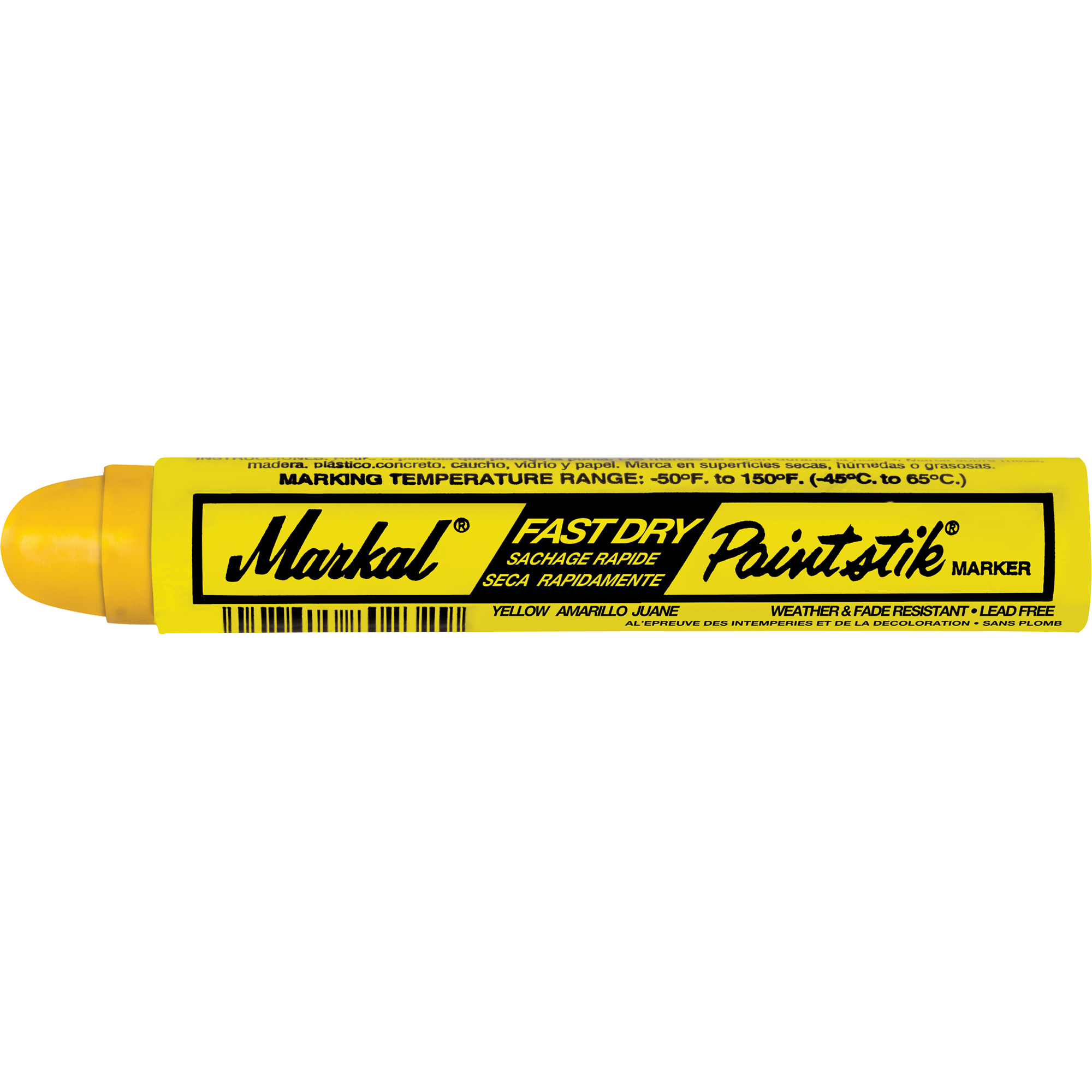 Bâtons de peinture PaintstikMD à séchage rapide 50° à 150°F, Bâton plein, Jaune