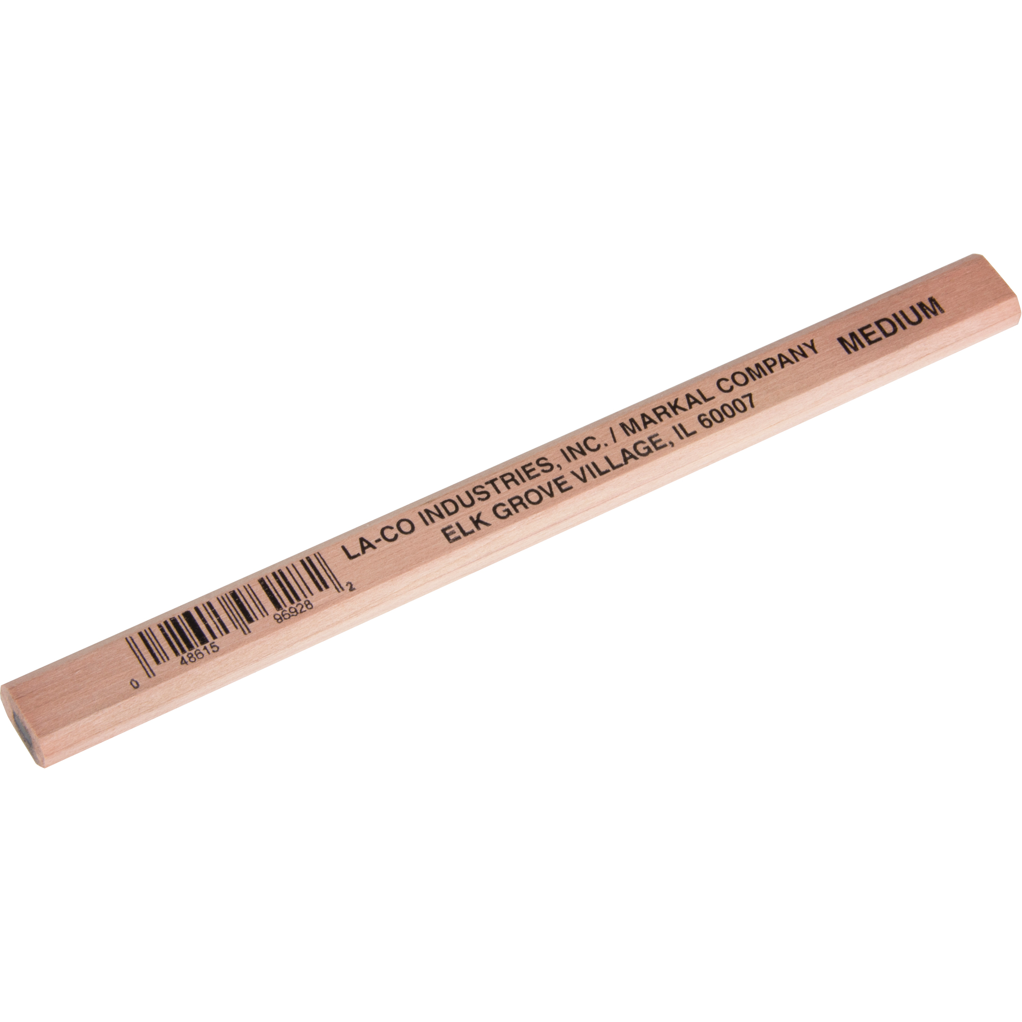 Crayon de menuisier noir à mine de dureté moyenne