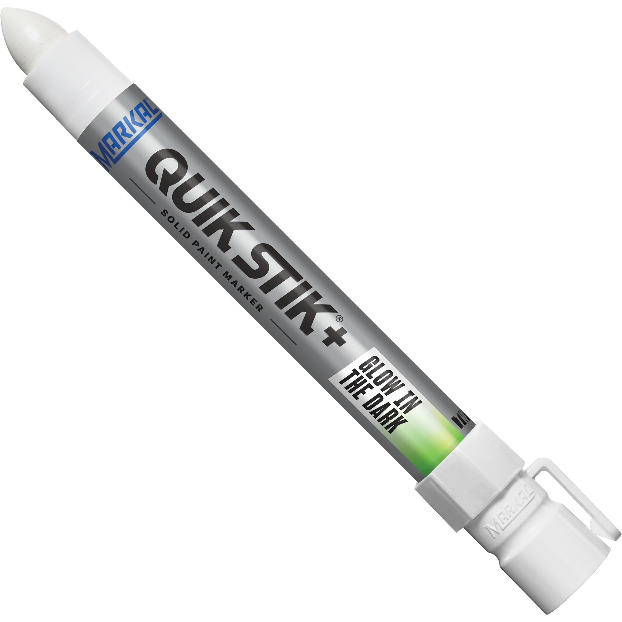 Marqueur à la peinture photoluminescent de première qualité Quik StikMD+, Bâton plein, Blanc