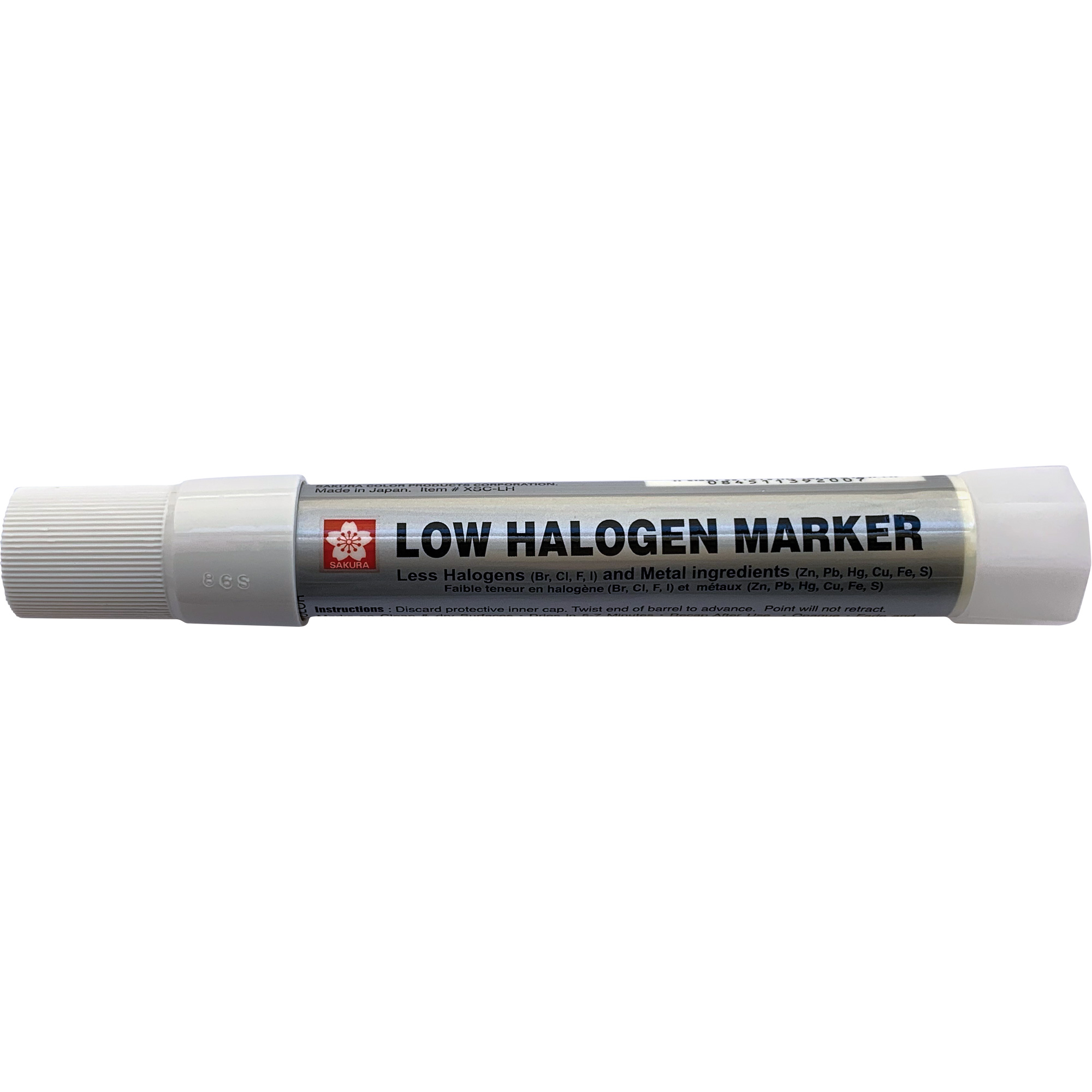 Marqueur à faible teneur en halogènes et en chlorures Solid MarkerMD, Bâton plein, Blanc