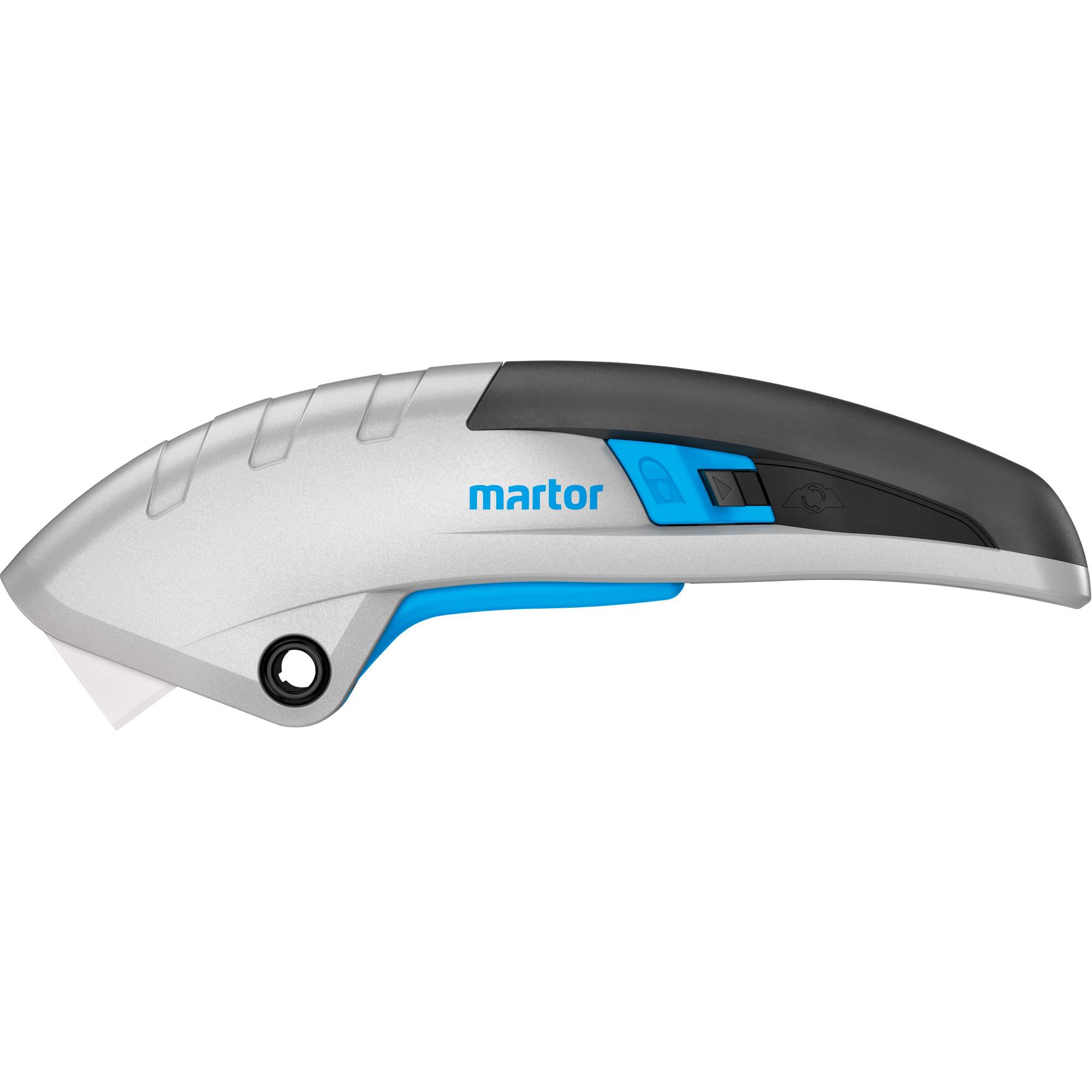 Couteau de sécurité rétractable Secunorm Martego, 9 mm, Céramique, Robuste, Prise en Aluminium
