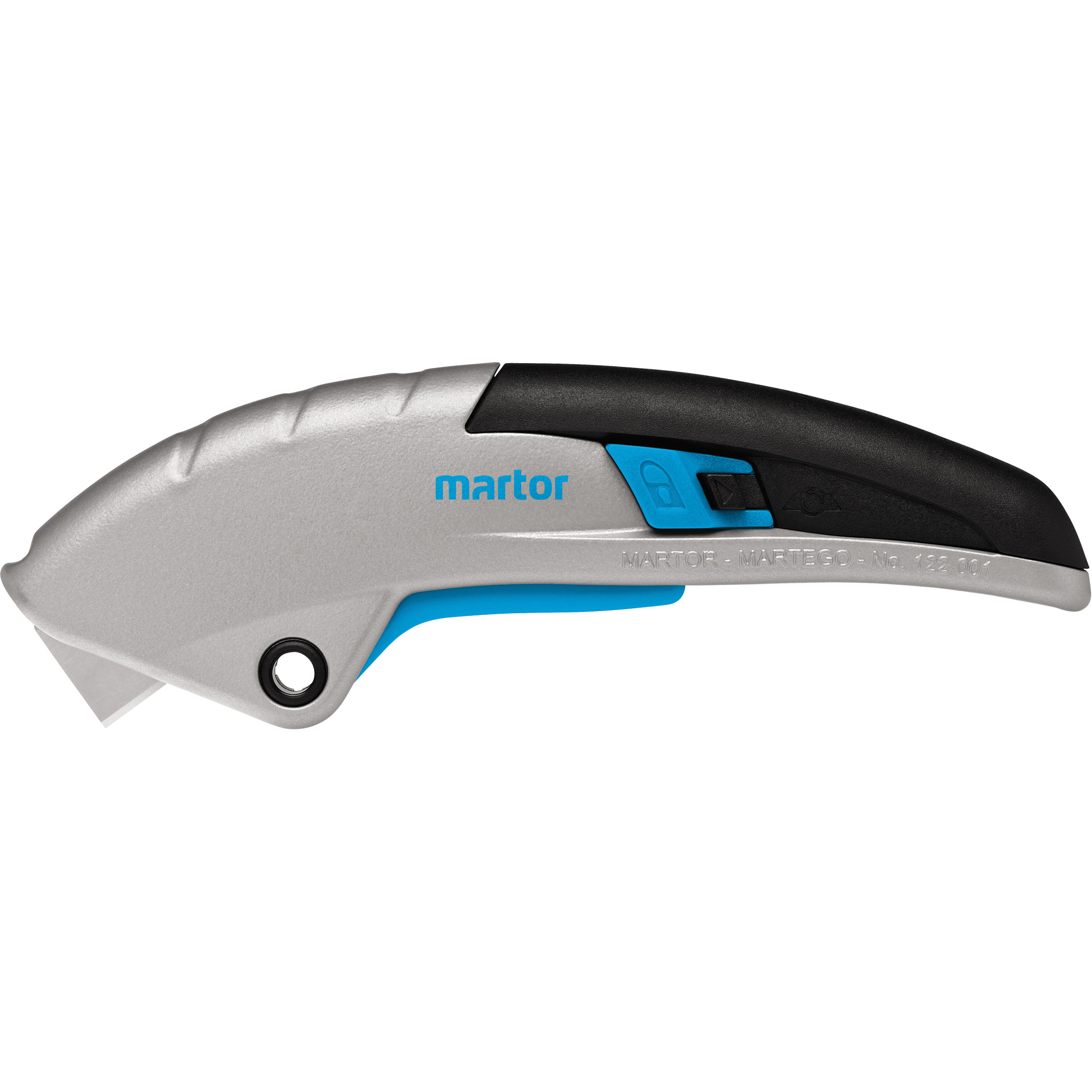 Couteau entièrement autorétractable Martego, 9 mm, Acier inoxydable, Prise en Métal