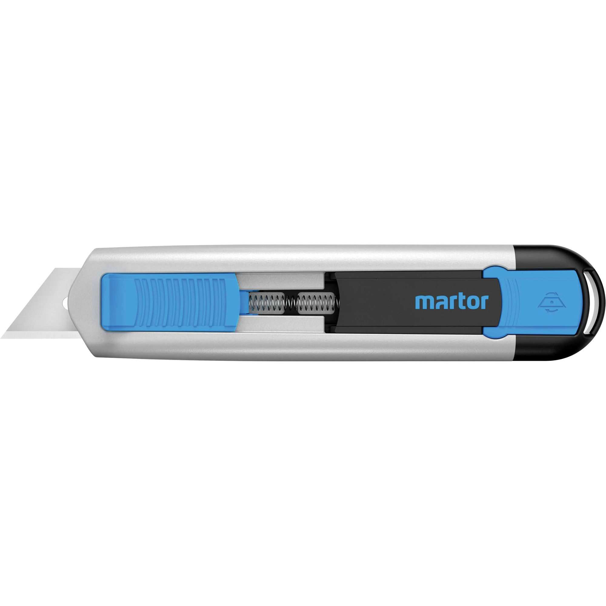 Couteau rétractable SECUNORM 525 avec lame trapézoïdale no 99, 21 mm, Robuste, Prise en Aluminium