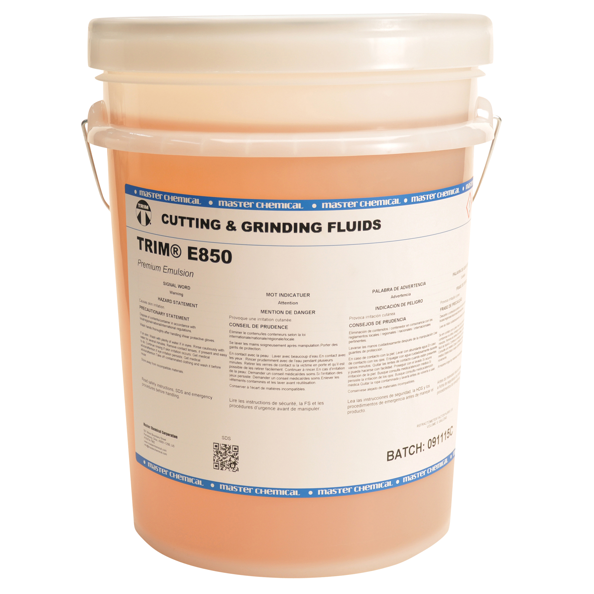 Émulsion de refroidissement de qualité supérieure E850 TRIMMD, Seau