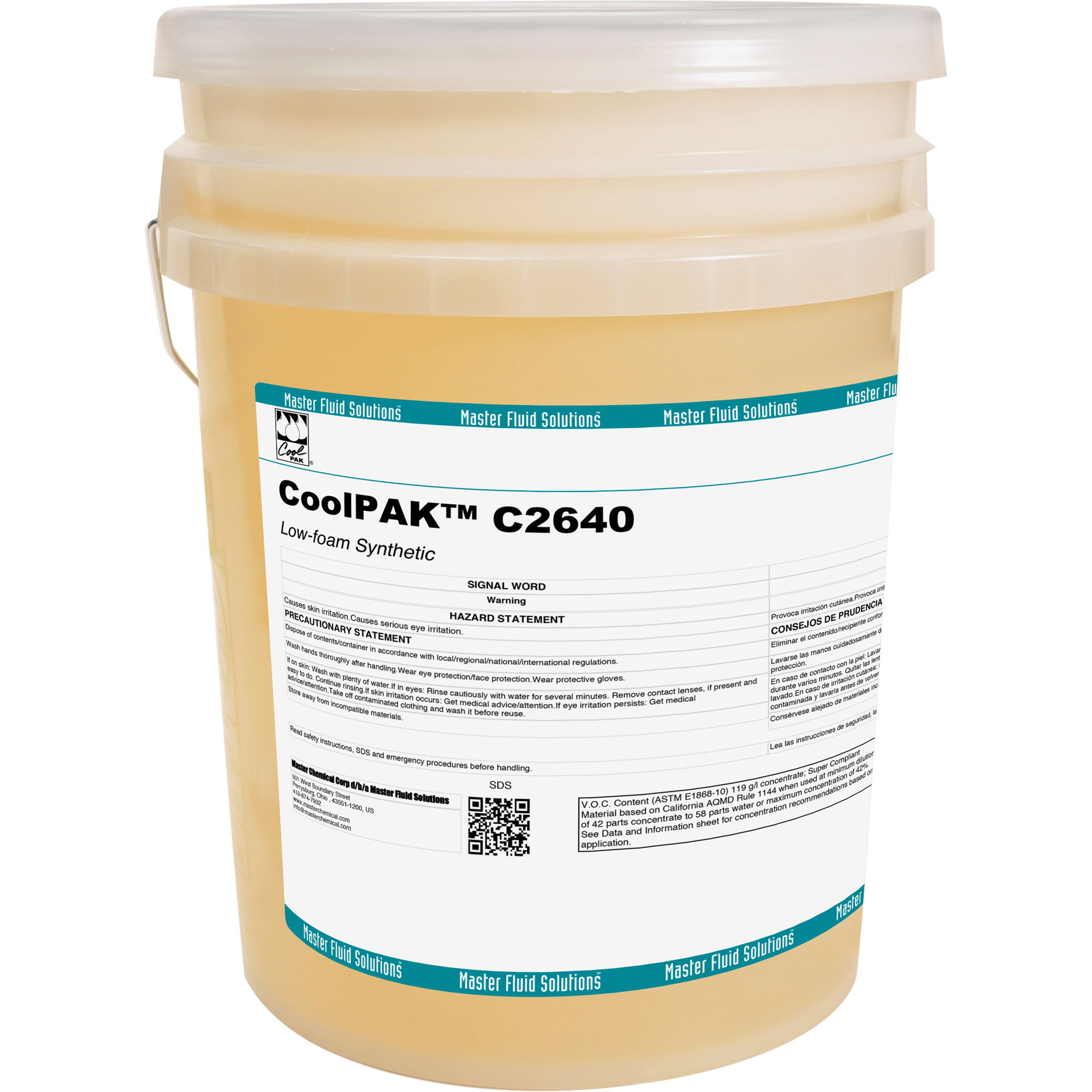 Liquide pour le travail des métaux synthétique peu mousseux CoolPAKMC, Seau