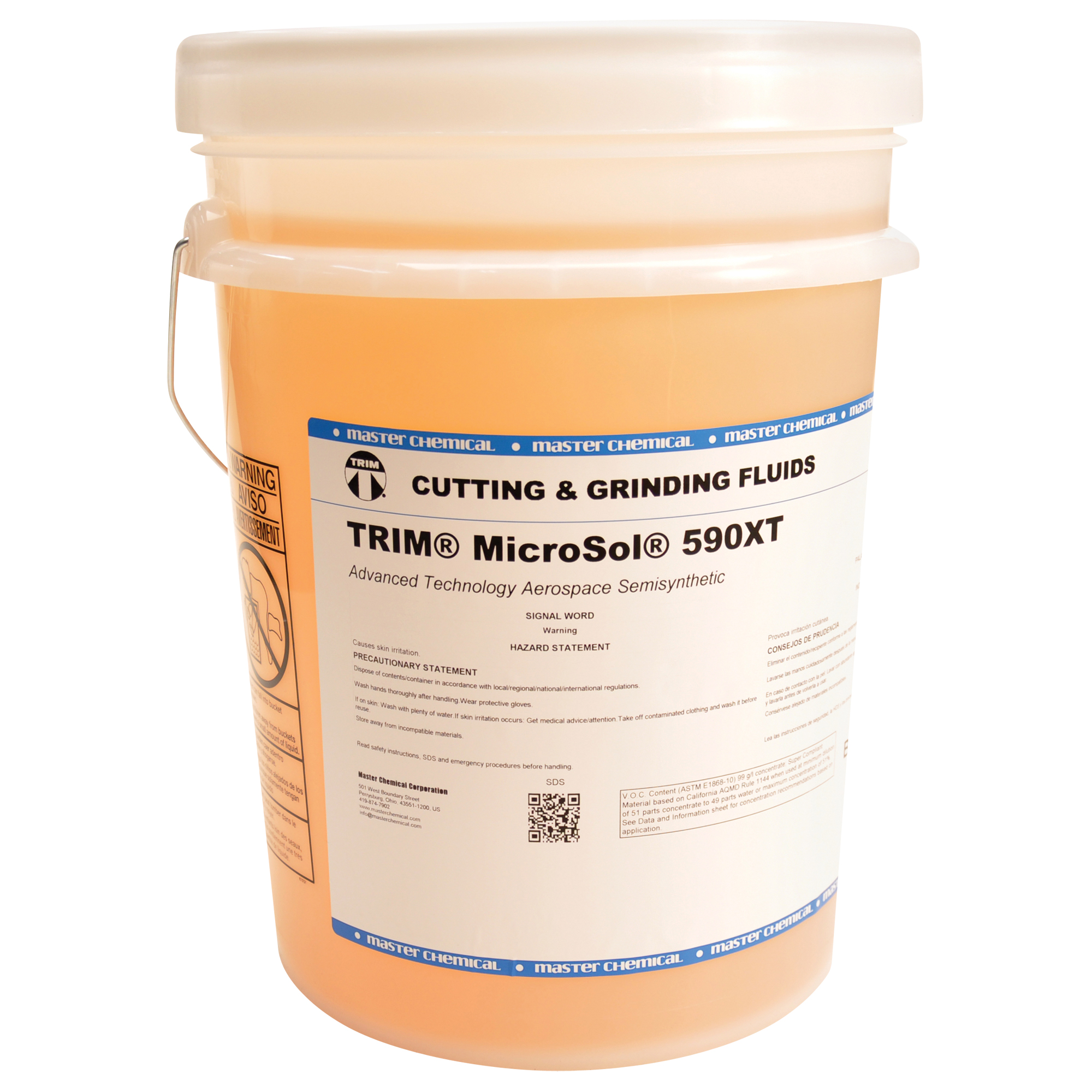 Micro-émulsion de refroidissement semi-synthétique pour l'industrie aérospatiale 590XT MicrosolMD TRIMMD, Seau