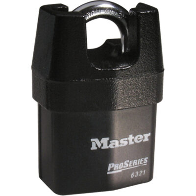 Cadenas à arceau protégé, Clés différentes, Acier laminé, Largeur de 2-3/8"