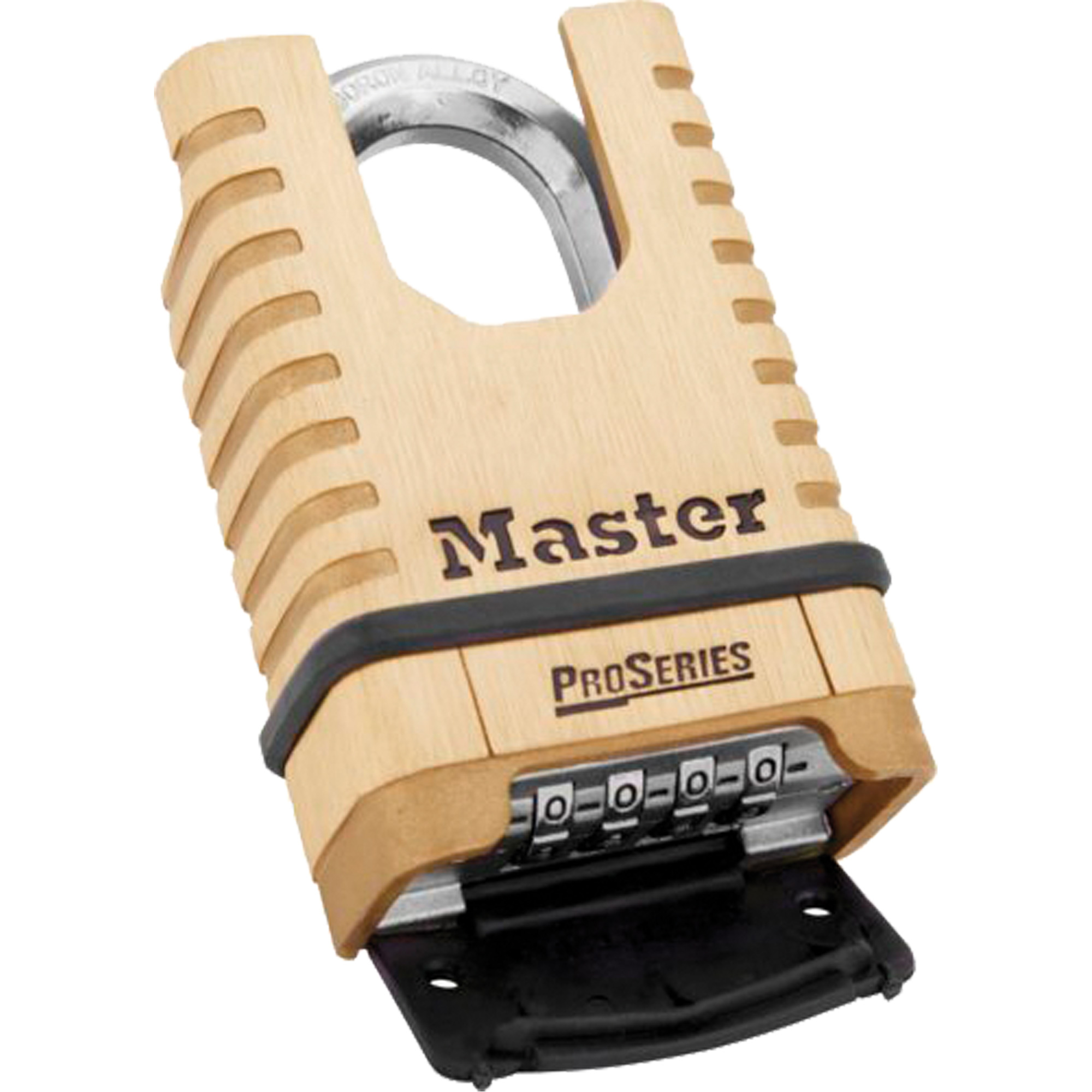 Cadenas à arceau protégé ProSeriesMD, Combinaison, Réglable, Laiton massif, Largeur de 2-1/4"