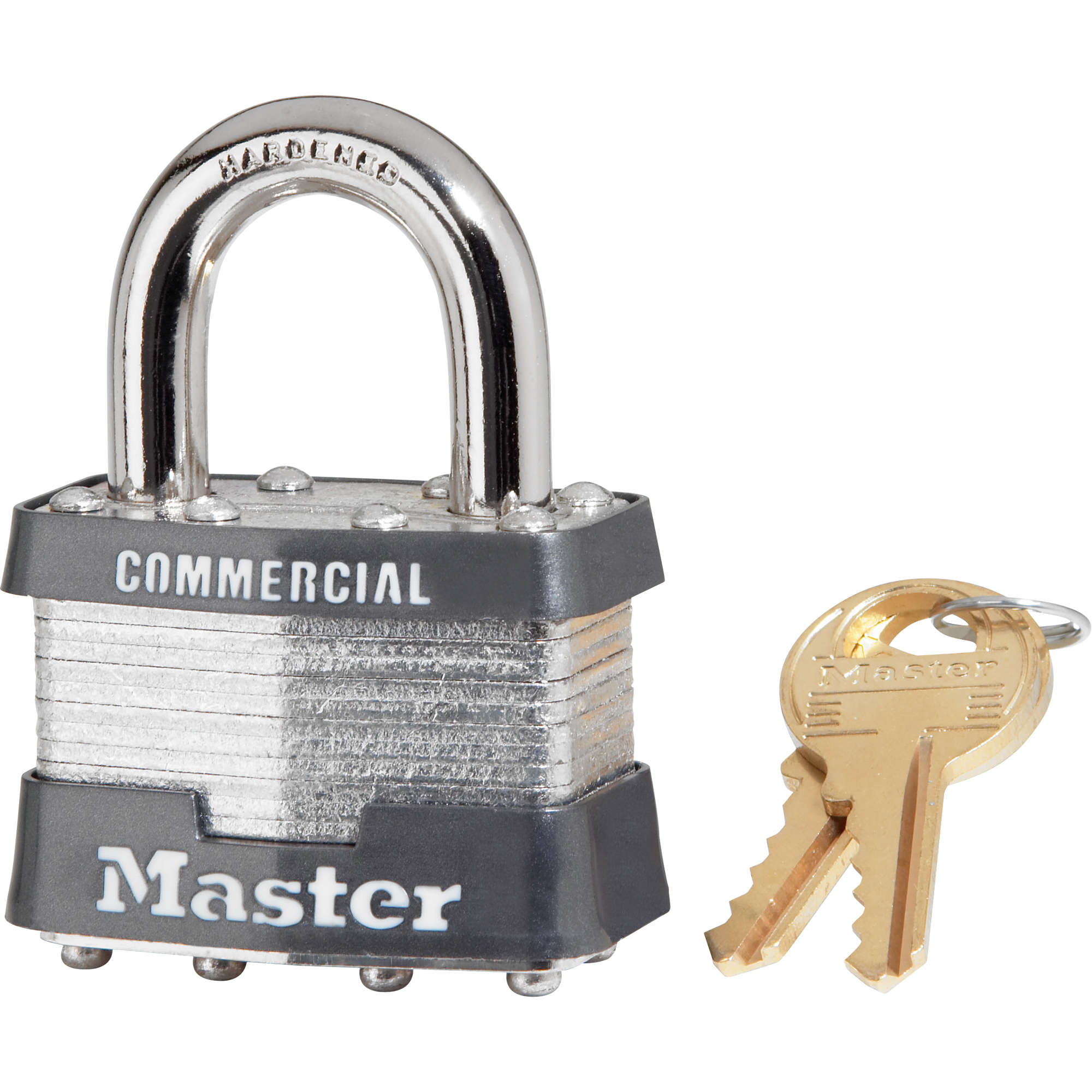 Cadenas à goupilles, Clés identiques, Acier laminé, Largeur de 1-3/4"