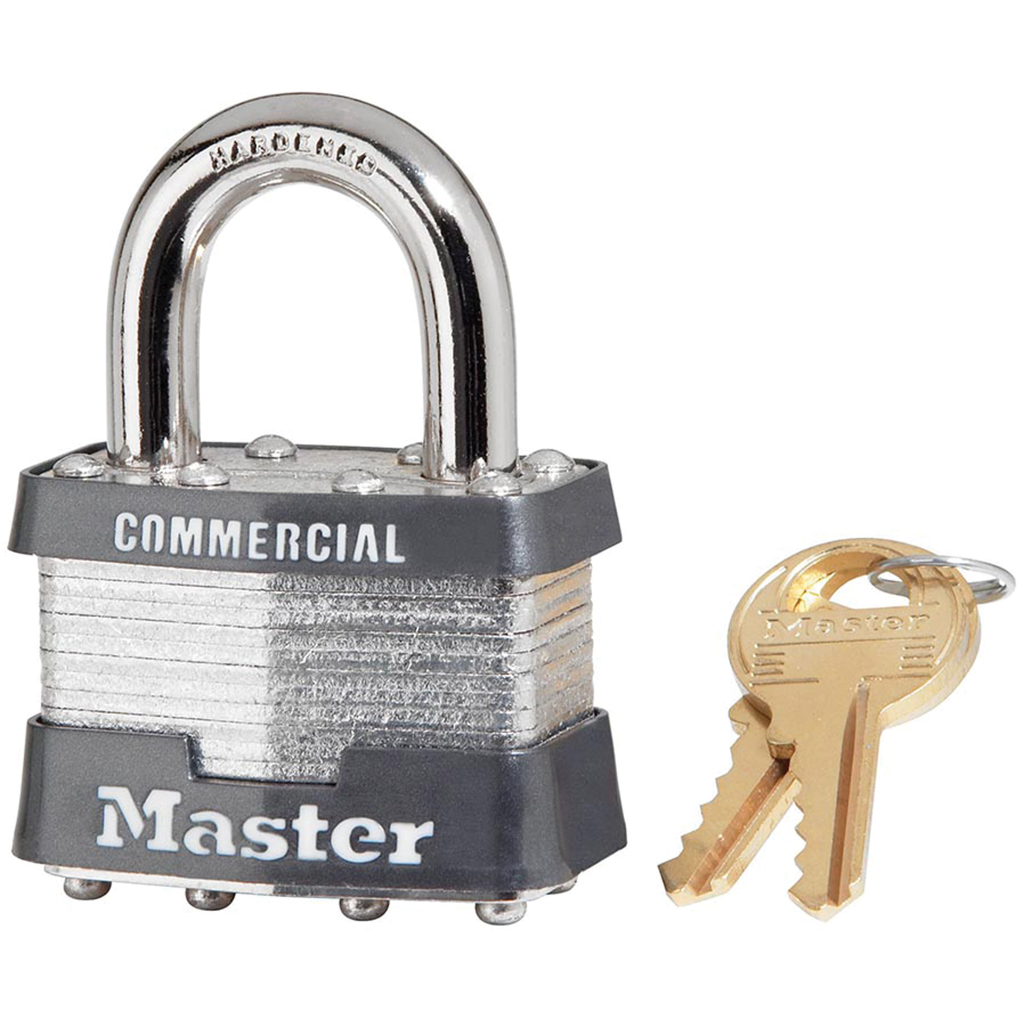 Cadenas à goupilles, Clés identiques, Acier laminé, Largeur de 1-3/4"