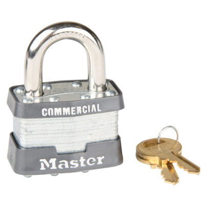 Cadenas à goupilles, Clés identiques, Acier laminé, Largeur de 1-3/4"