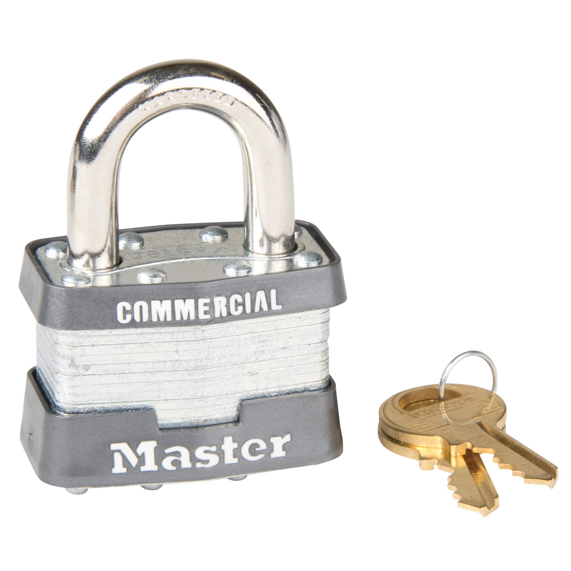 Cadenas à goupilles, Clés identiques, Acier laminé, Largeur de 1-3/4"