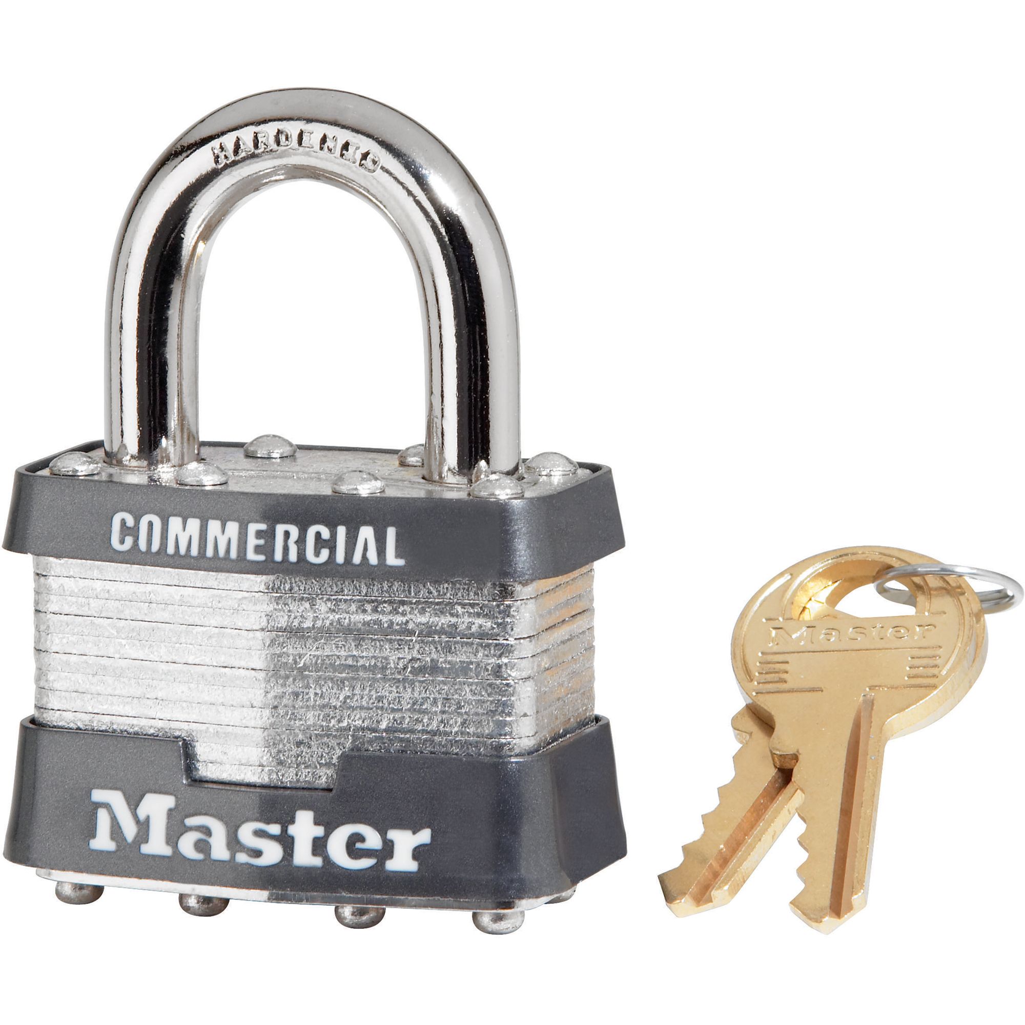 Cadenas à goupilles, Clés identiques, Acier laminé, Largeur de 1-3/4"