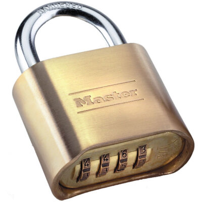 Cadenas, Combinaison, Réglable, Revêtement en laiton, Largeur de 2"