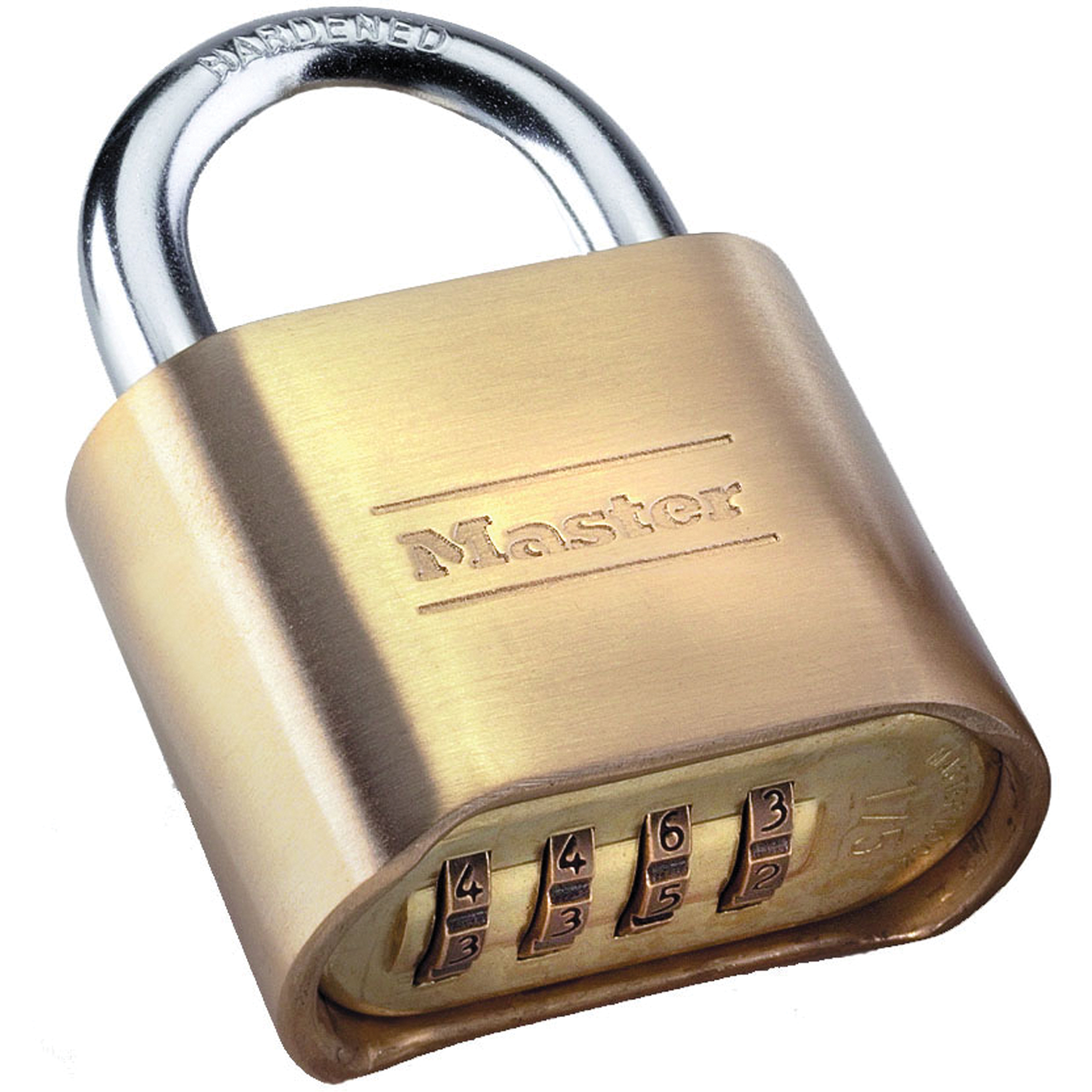 Cadenas, Combinaison, Réglable, Revêtement en laiton, Largeur de 2"